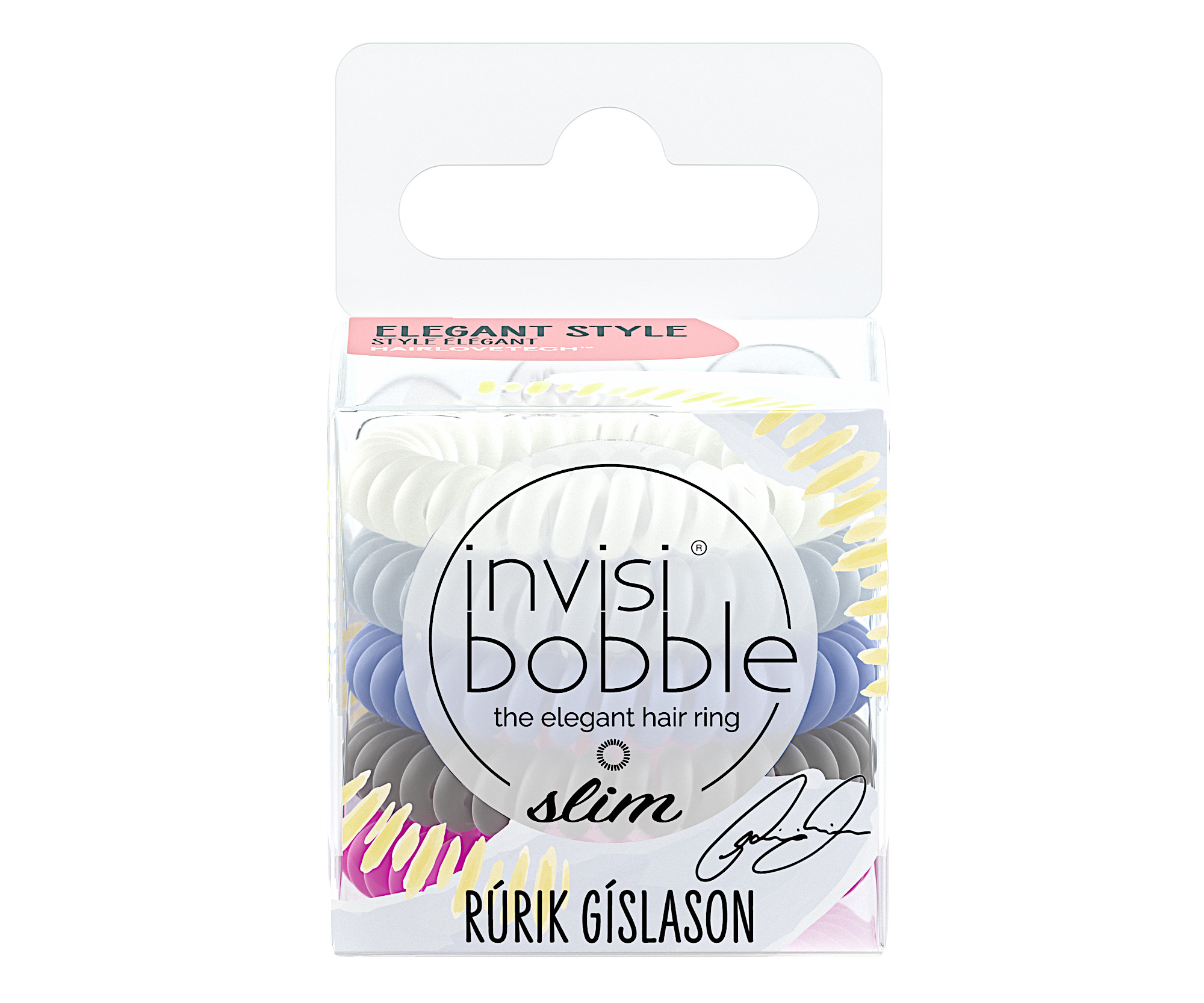 E-shop Tenká špirálová gumička do vlasov Invisibobble Slim Rúrik Gíslason No Place Like Reykjavík - 5 ks