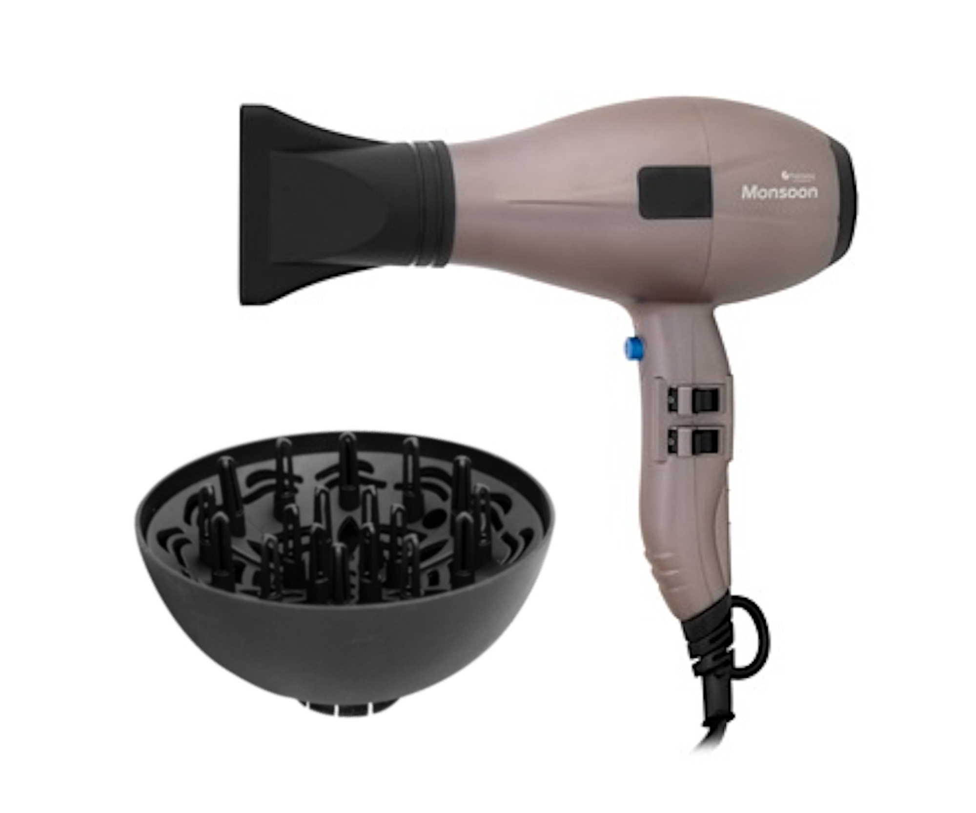 E-shop Profesionálny fén na vlasy Hairway Professional Monsoon - 2400 W, metalický hnedý (03090) + darček zadarmo