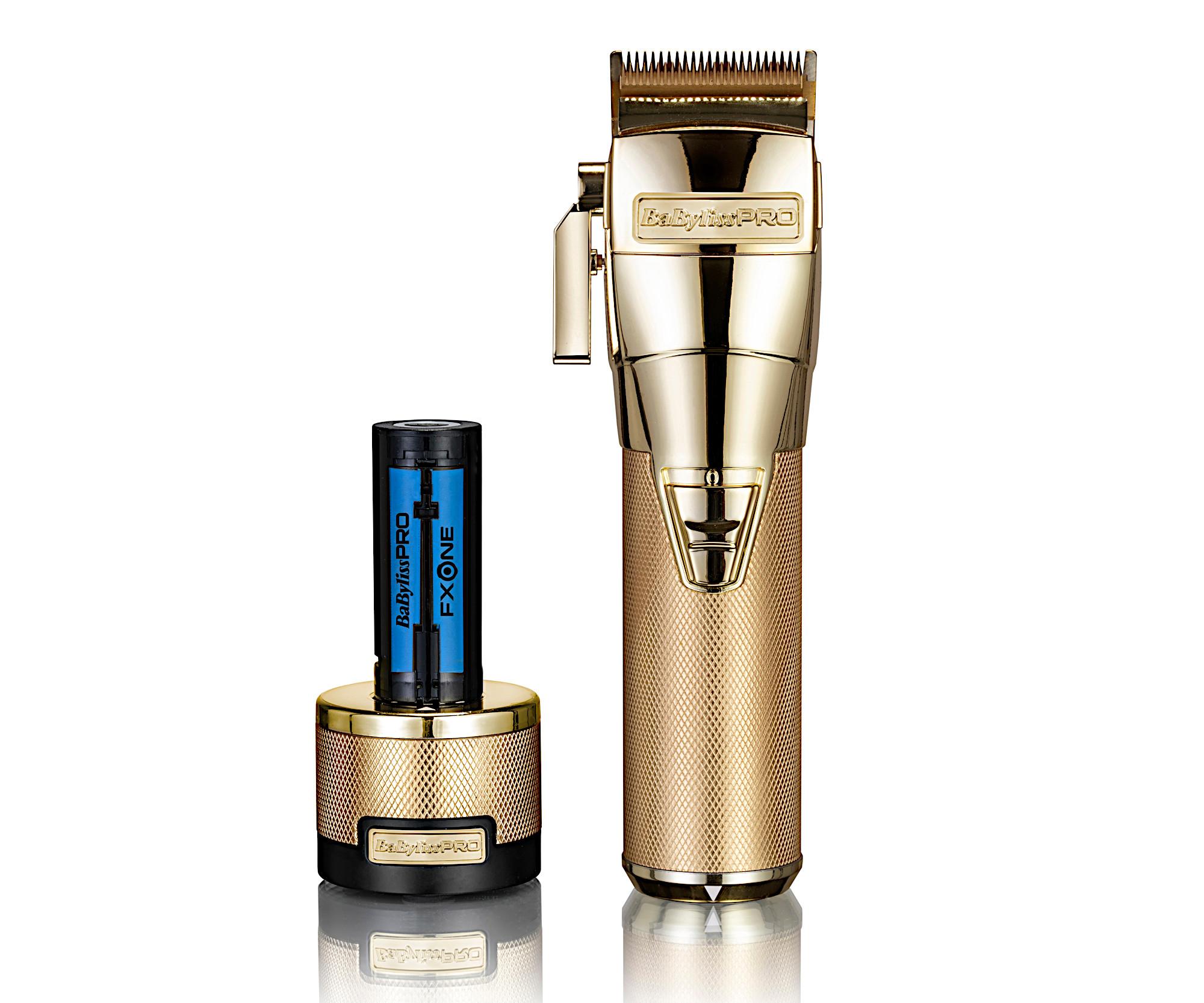 E-shop Profesionálny strojček na vlasy Babyliss Pro FXONE All Metal Clipper FX899GE - zlatý + darček zadarmo
