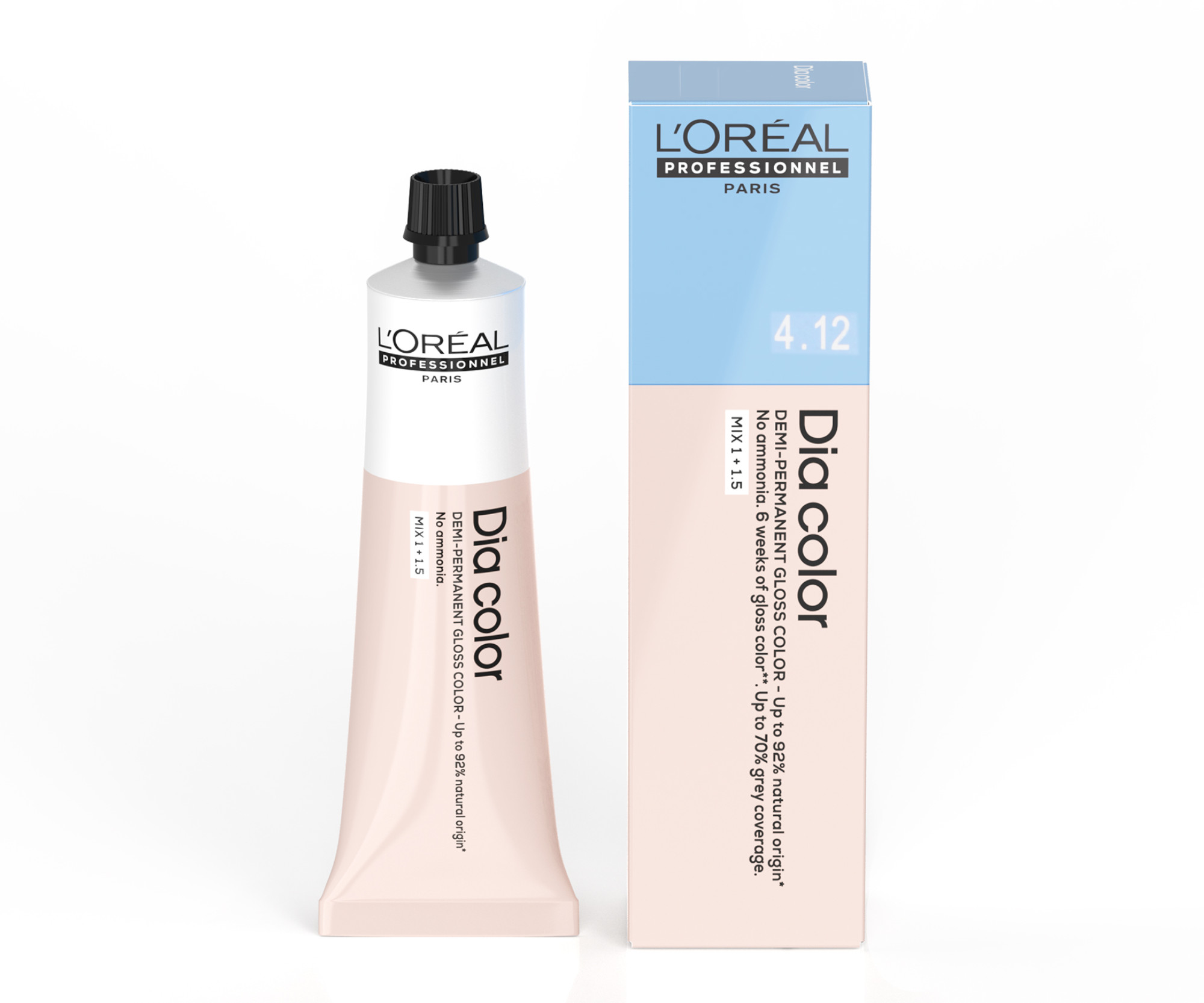 E-shop Preliv na vlasy Loréal Professionnel Dia color 60 ml - 4.12 popolavý gaštan dúhový - L’Oréal Professionnel + darček zadarmo