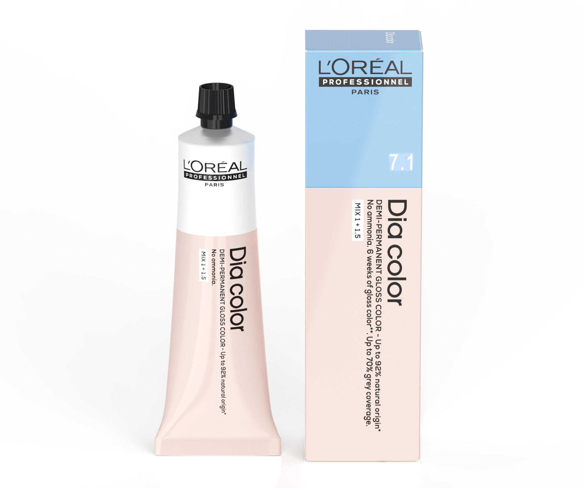 E-shop Preliv na vlasy Loréal Professionnel Dia color 60 ml - 7.1 popolavá blond - L’Oréal Professionnel + darček zadarmo