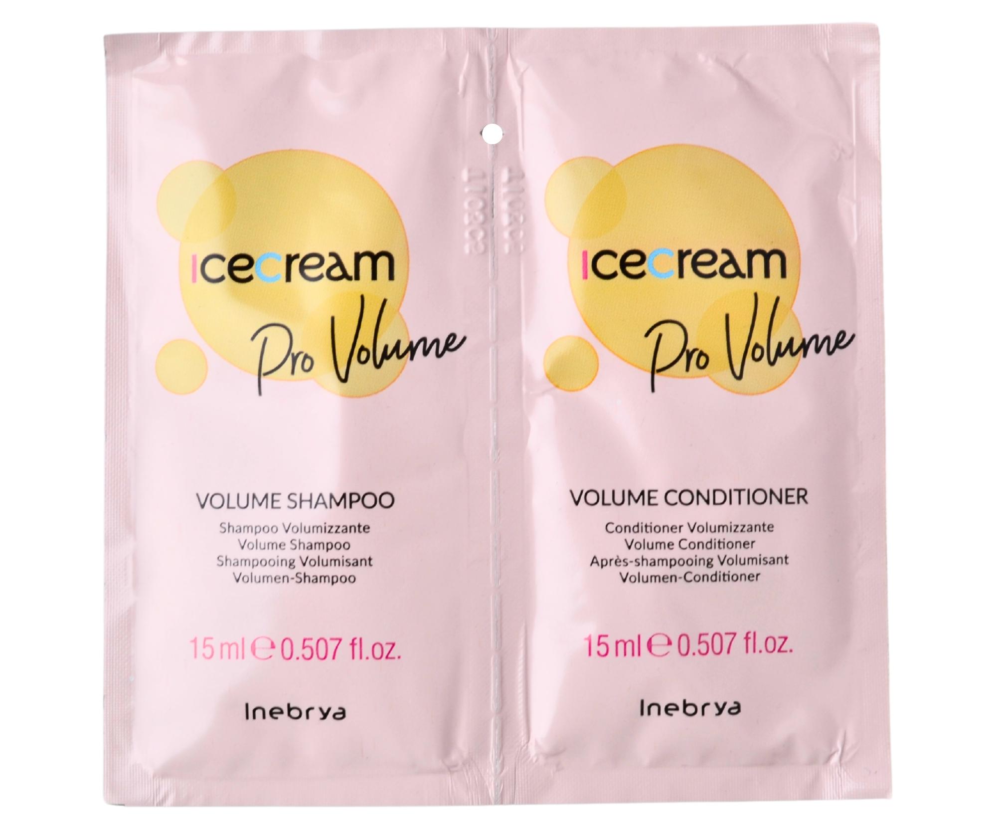 E-shop Šampón a koncidionér na zväčšenie objemu jemných, zľahnutých vlasov Inebrya Ice Cream Pro Volume - 2x15 ml