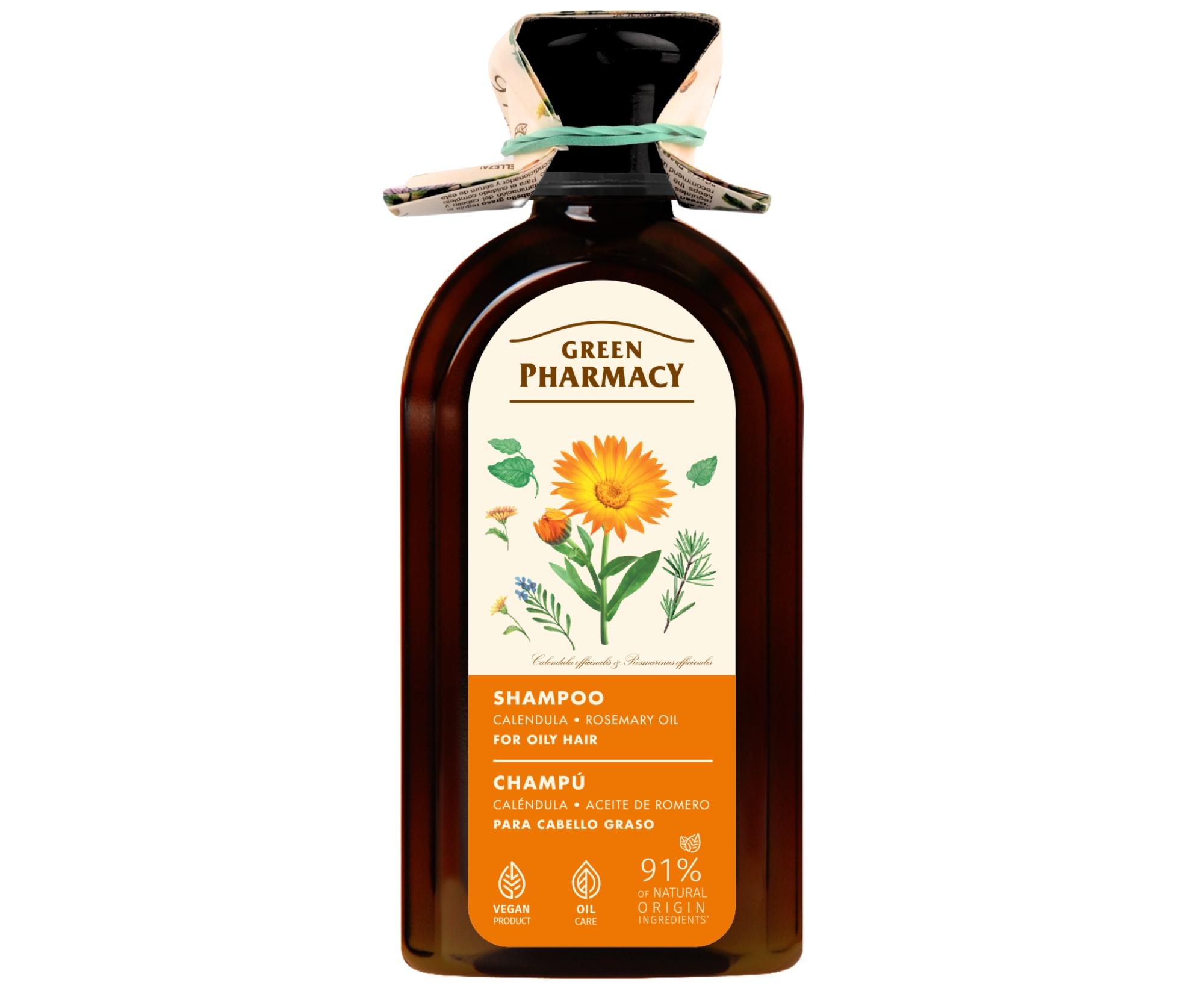 E-shop Šampón pre mastné vlasy s nechtíkom a rozmarínovým olejom Green Pharmacy - 350 ml