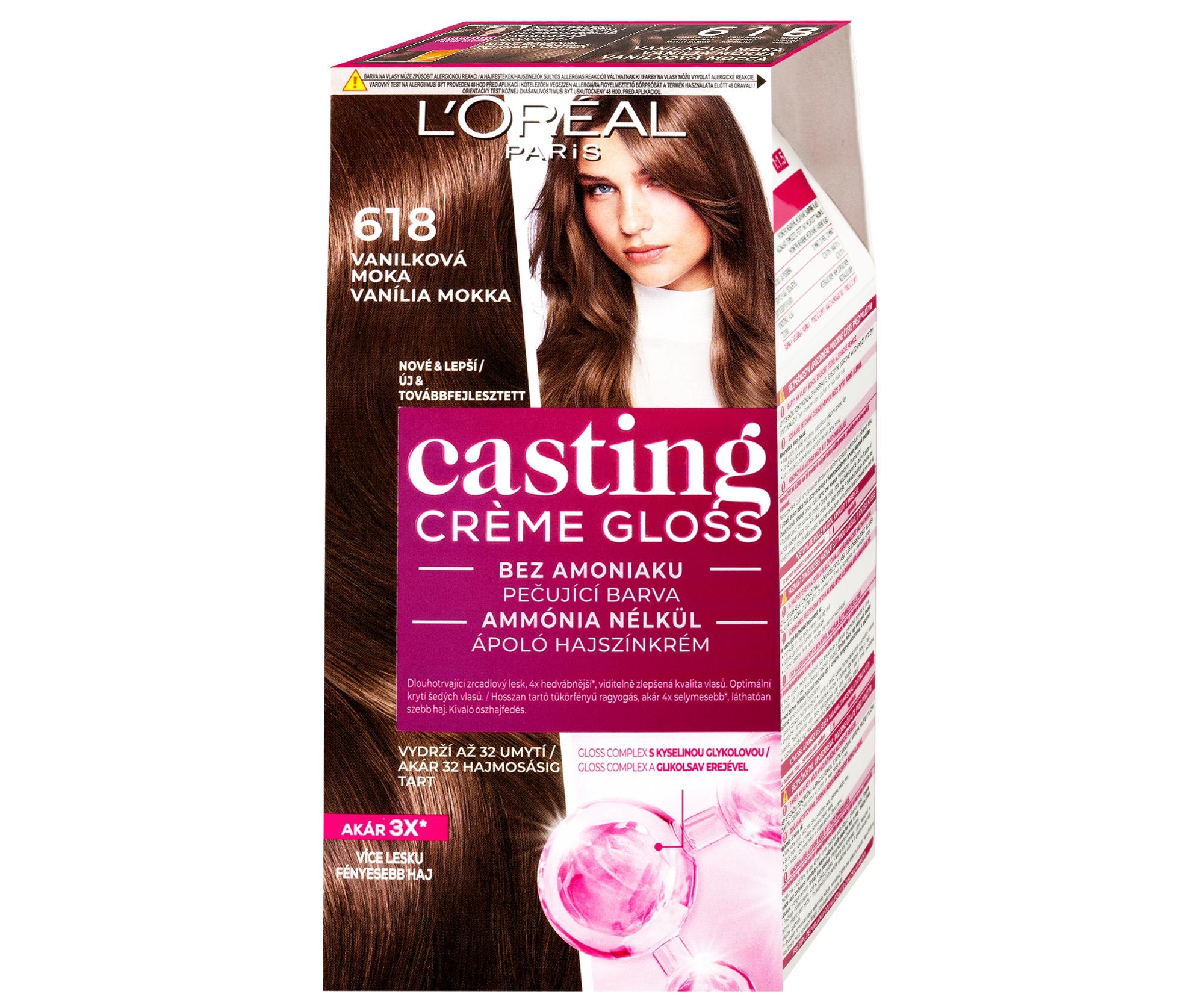 E-shop Preliv bez amoniaku Loréal Casting Créme Gloss - 618 vanilková moka - L’Oréal Paris + darček zadarmo