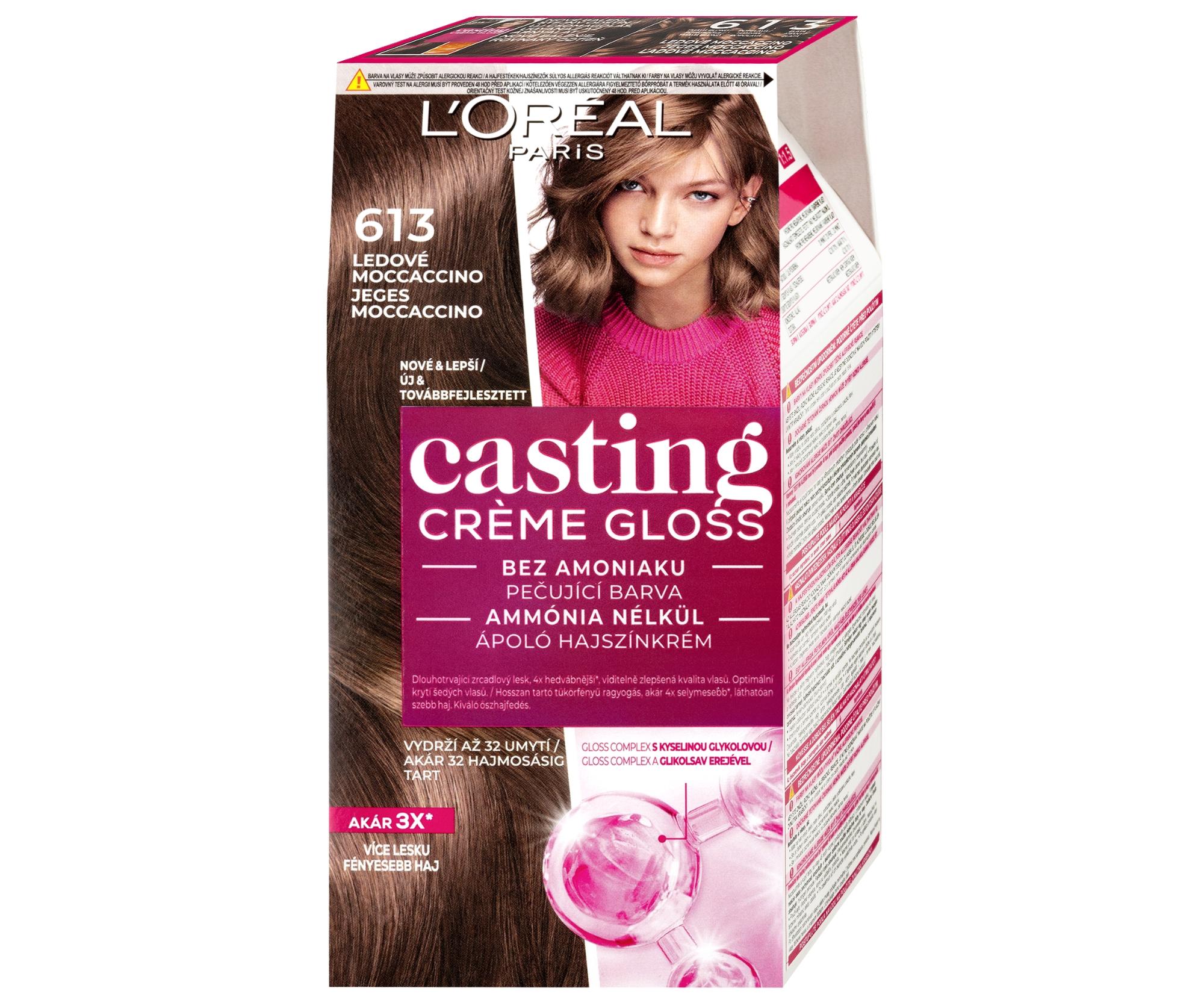 E-shop Preliv bez amoniaku Loréal Casting Créme Gloss - 613 ľadové moccaccino - L’Oréal Paris + darček zadarmo