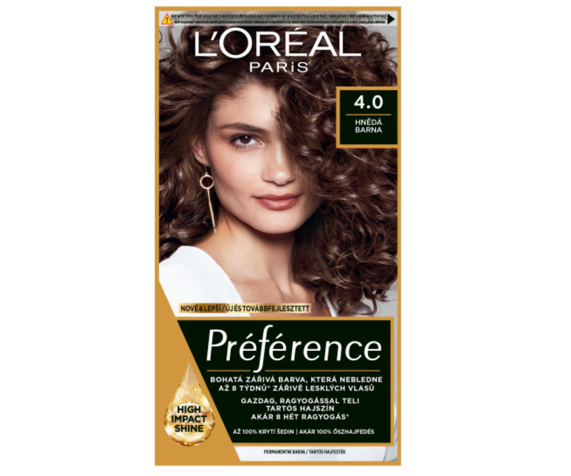 E-shop Permanentná farba Loréal Préférence 4.0 hnedá - L’Oréal Paris + darček zadarmo