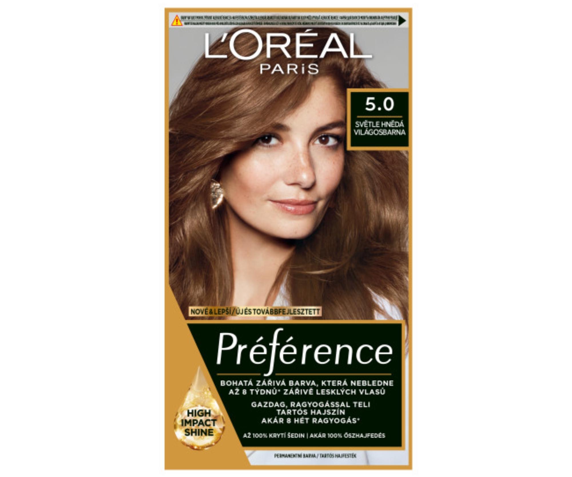 E-shop Permanentná farba Loréal Préférence 5.0 svetlo hnedá - L’Oréal Paris + darček zadarmo