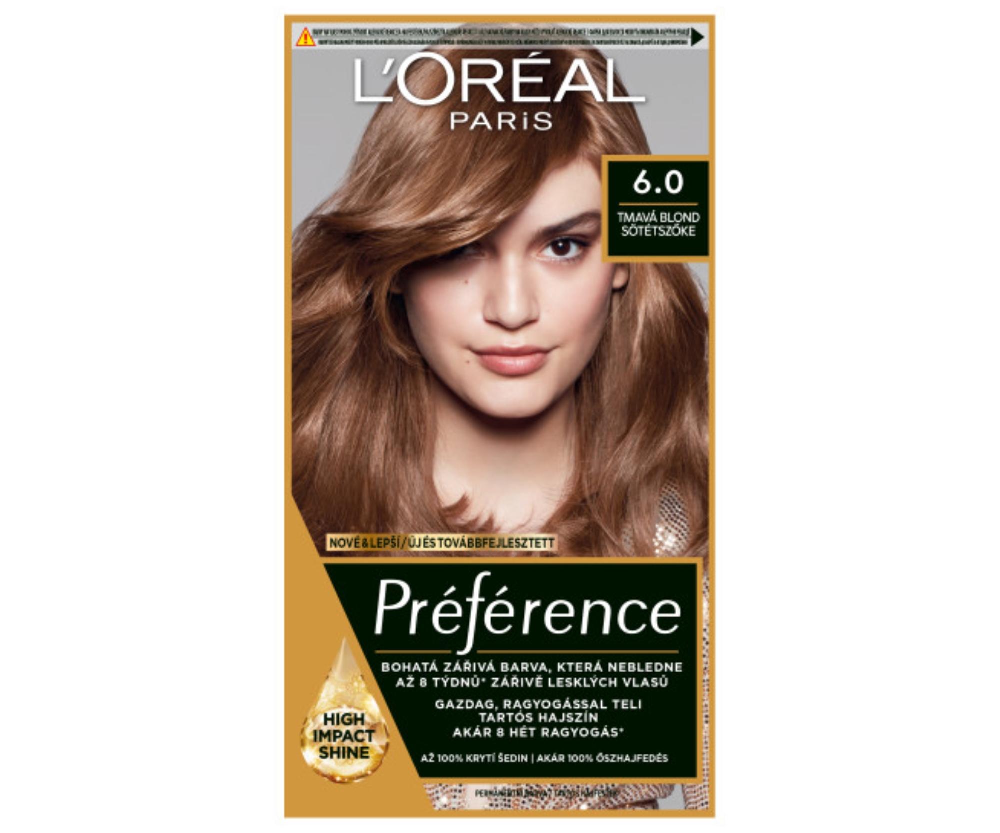 E-shop Permanentná farba Loréal Préférence 6.0 tmavá blond - L’Oréal Paris + darček zadarmo