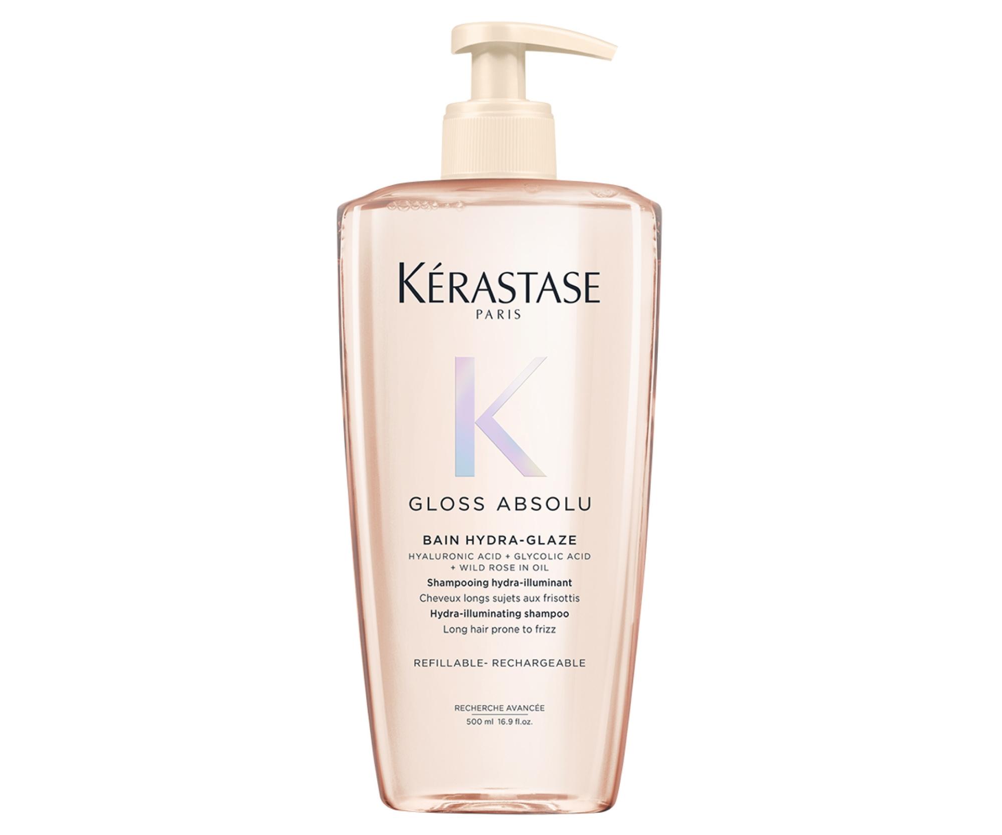 Hydratačný a rozjasňujúci šampón pre vlasy so sklonom ku krepateniu Kérastase Gloss Absolu Bain Hydra-Glaze - 500 ml + darček zadarmo