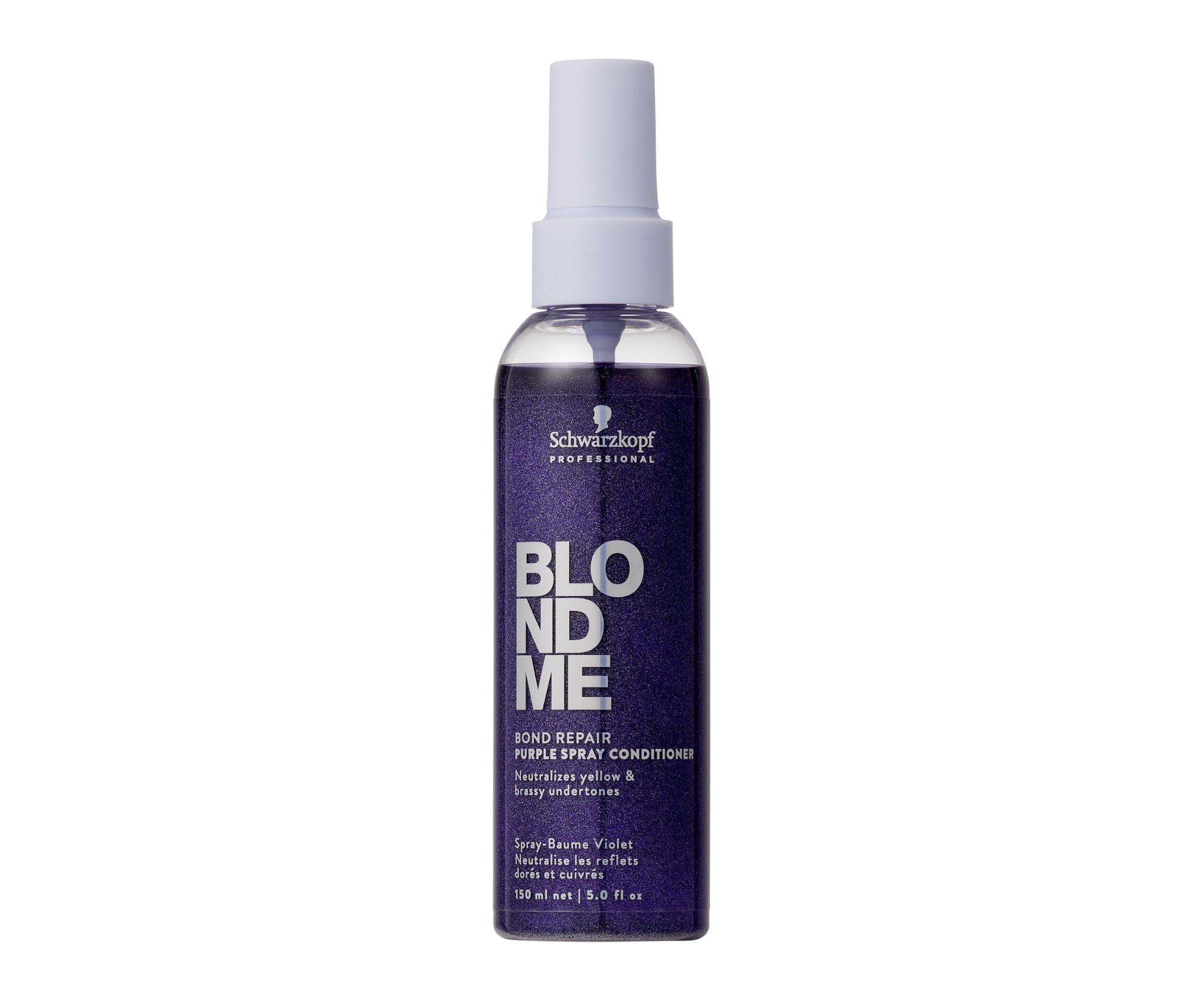 E-shop Neutralizačný kondicionér v spreji na posilnenie blond vlasov Schwarzkopf BlondMe Bond Repair Purple Spray Conditioner - 150 ml + darček zadarmo
