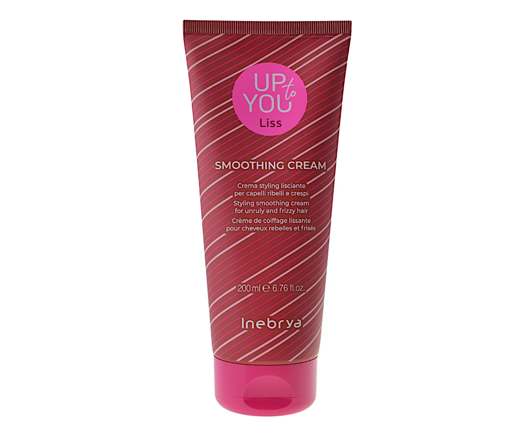 E-shop Uhladzujúci a stylingový krém pre nepoddajné a krepovaté vlasy Inebrya Up to You Liss Smoothing Cream - 200 ml + darček zadarmo