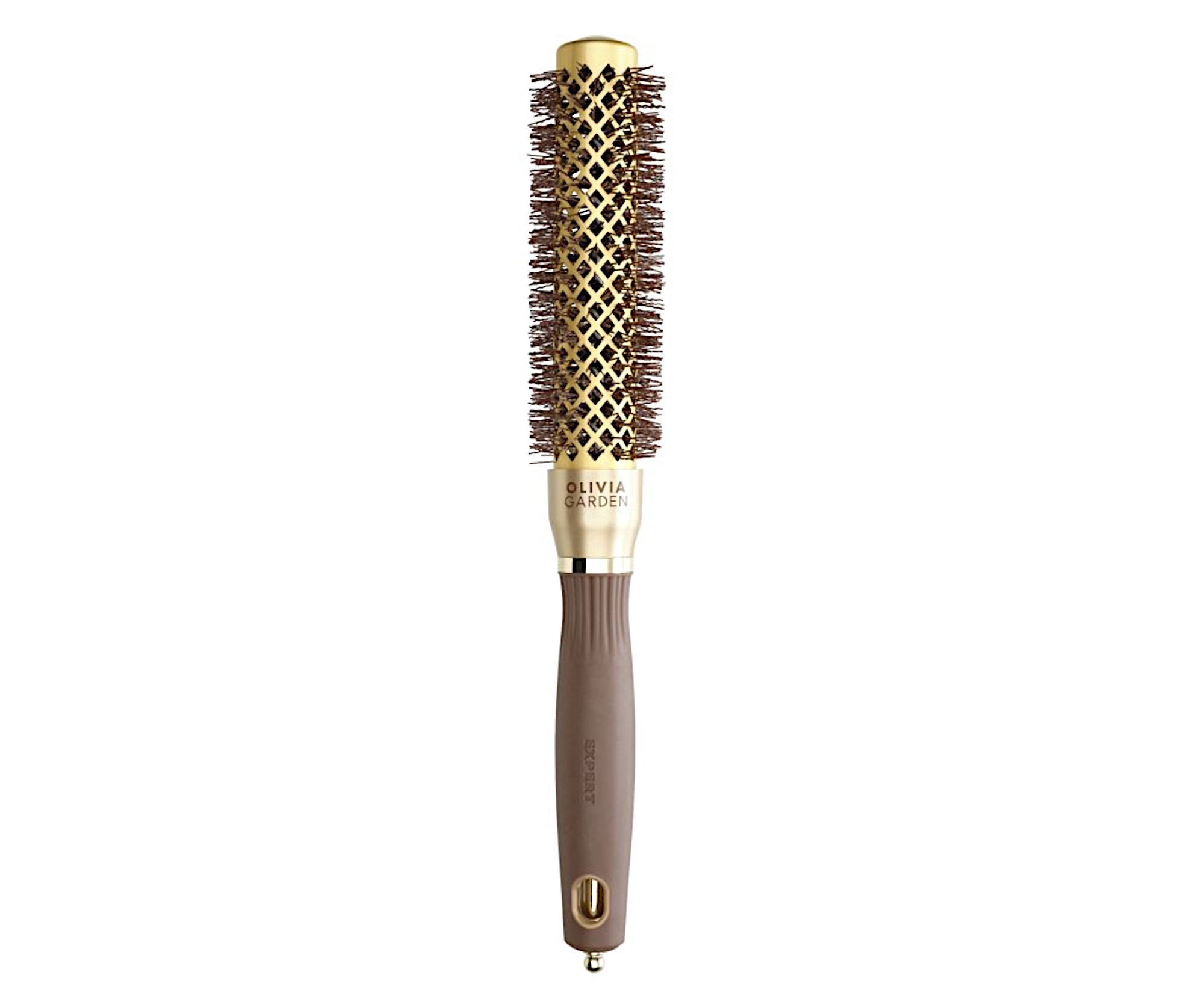 E-shop Okrúhla fúkacia kefa na vlasy Olivia Garden Expert Blowout Speed XL Gold a Brown - 25 mm (ID2169) + darček zadarmo