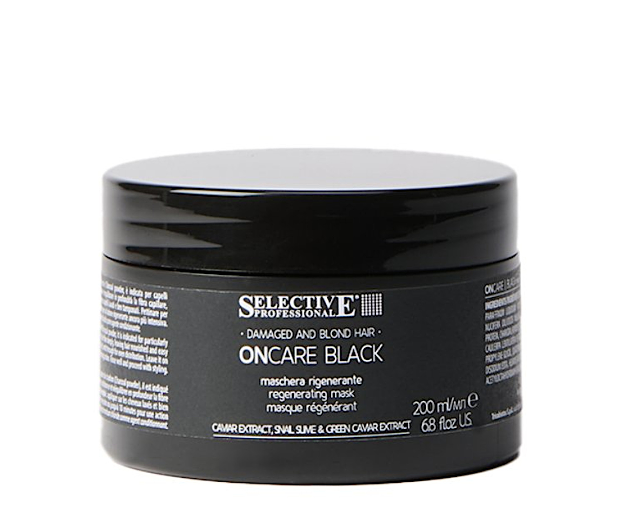 E-shop Regeneračná maska pre poškodené vlasy Selective Professional OnCare Black Regenerating Mask - 200 ml + darček zadarmo