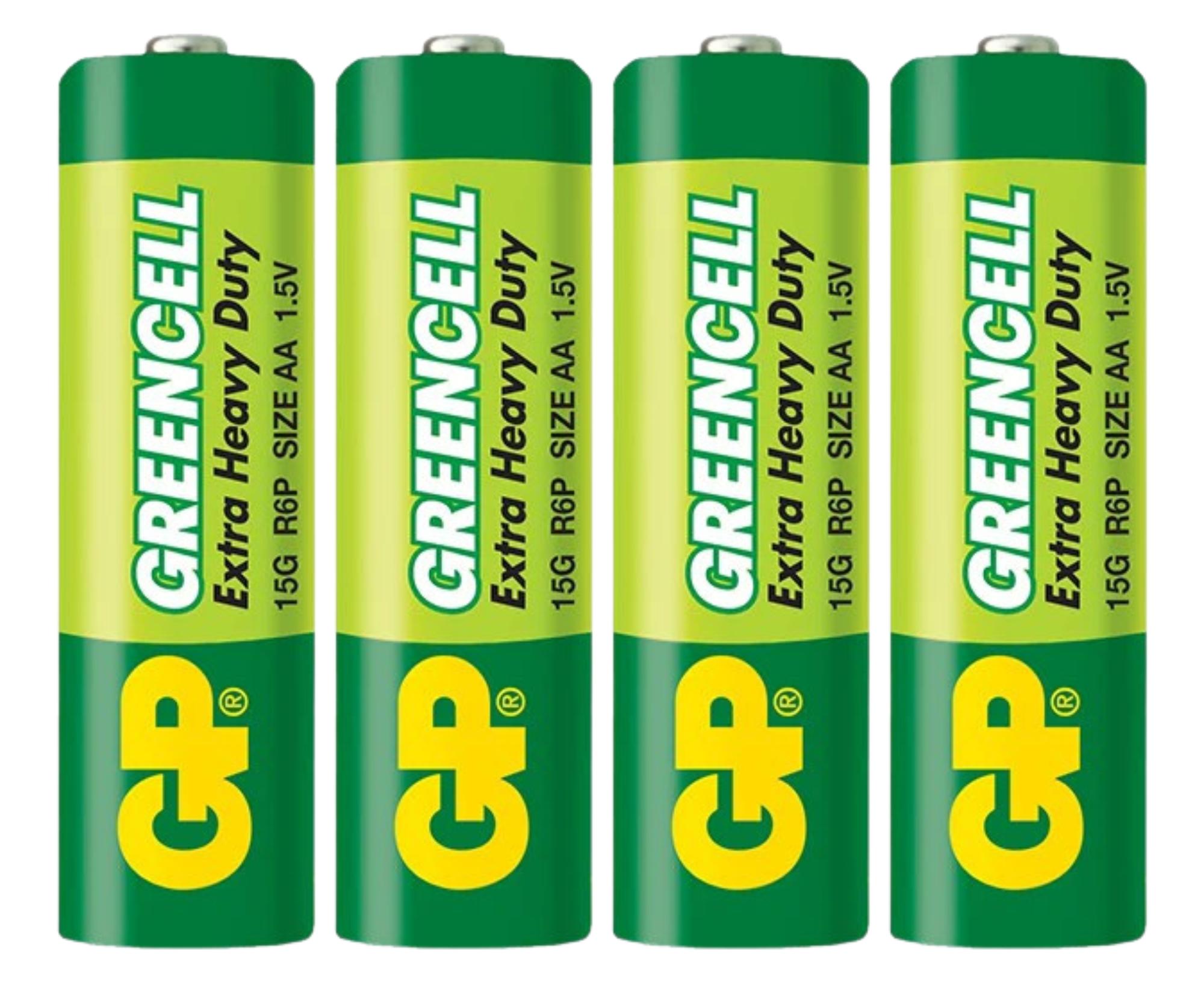 E-shop Ceruzkové batérie GP Greencell Extra Heavy Duty AA - 4 ks
