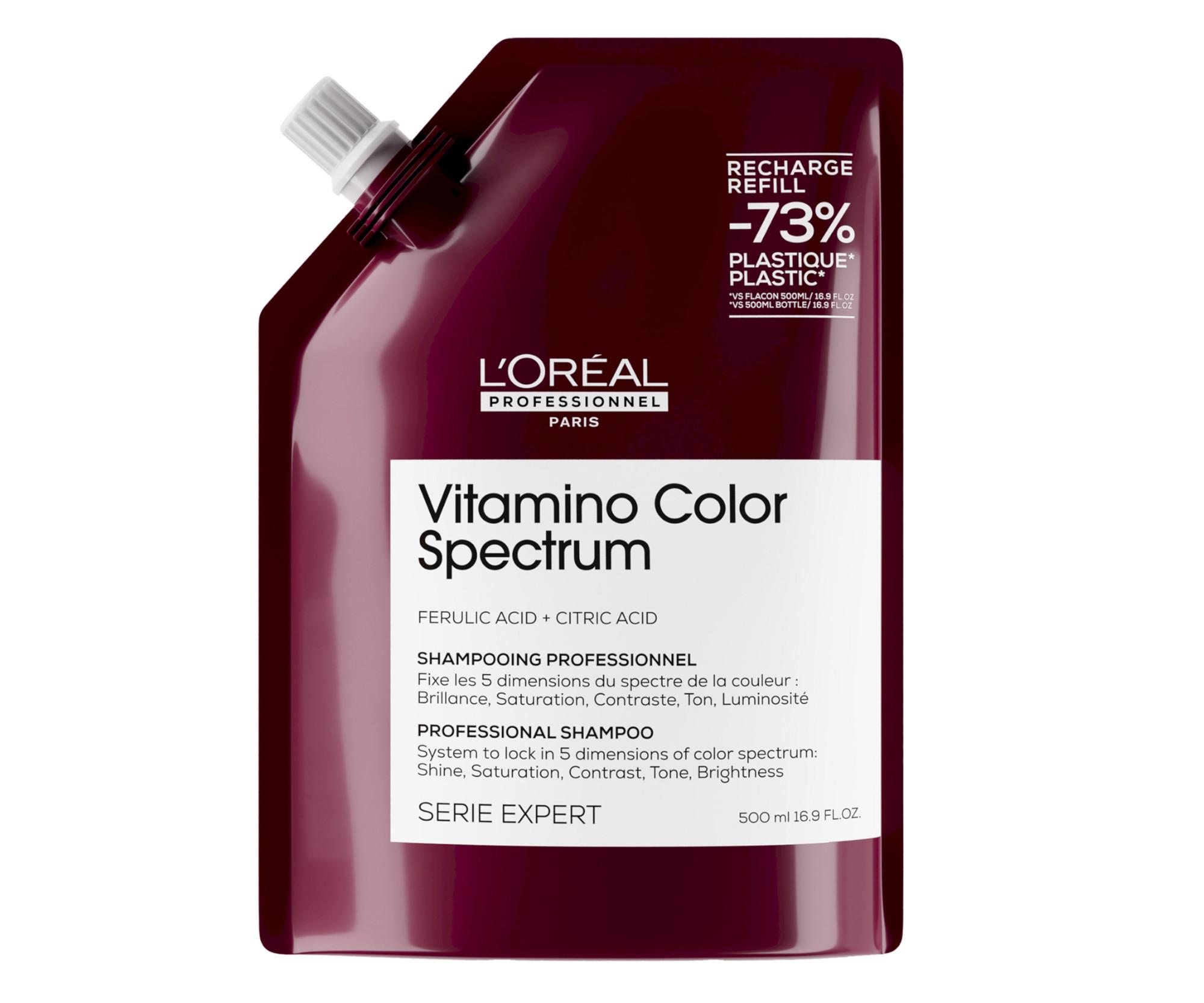 E-shop Šampón pre ultra starostlivosť o farbené vlasy Loréal Professionnel Serie Expert Vitamino Color Spectrum- 500 ml, náhradná náplň - L’Oréal Professionn