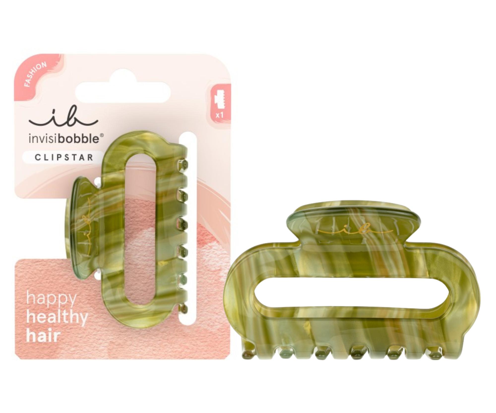 E-shop Škripec do vlasov Invisibobble Clipstar Evergreen - zelenohnedý + darček zadarmo