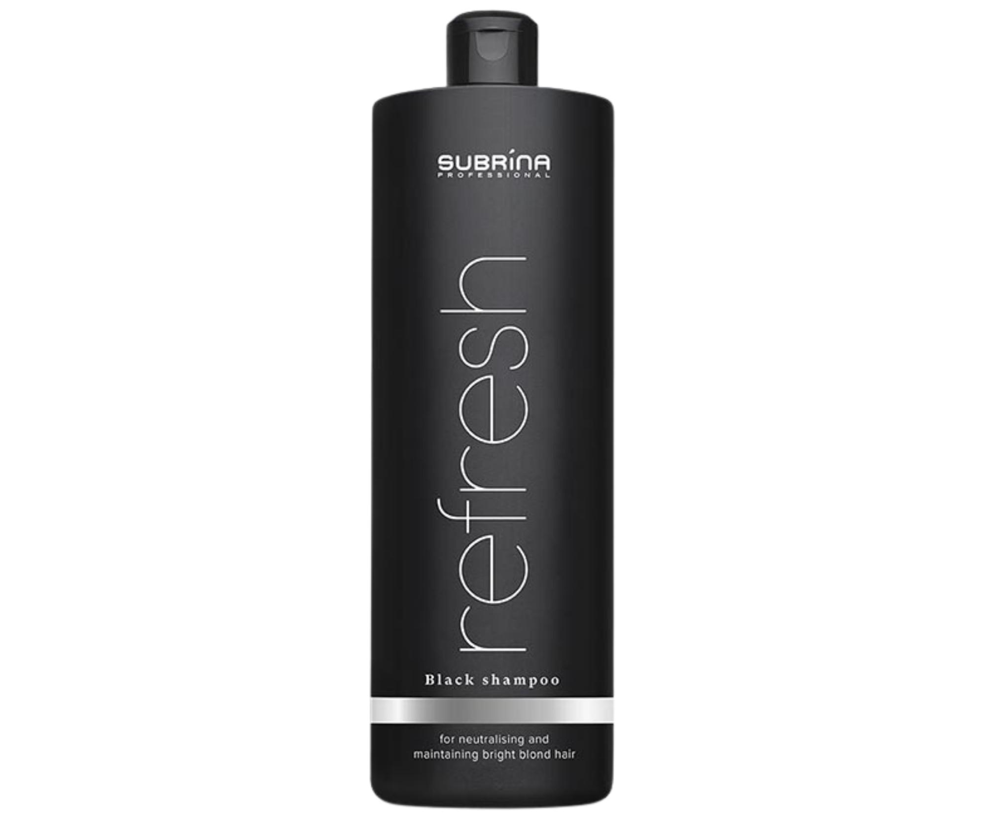 E-shop Šampón na udržanie platinového odtieňa vlasov Subrina Professional Refresh Black Shampoo - 1000 ml (061123) + darček zadarmo