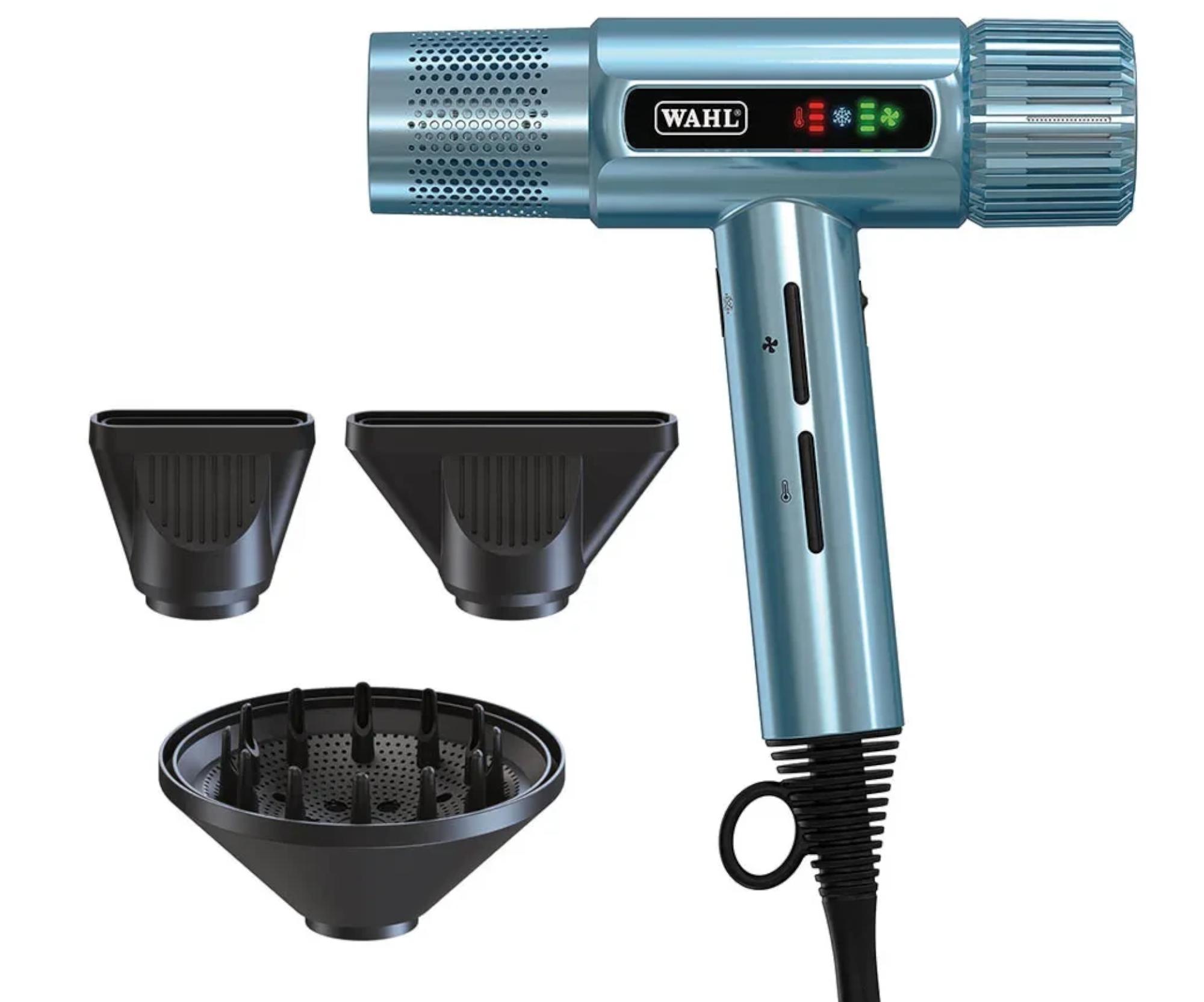 Profesionálny fén na vlasy Wahl Vanquish 4321-0472 LD190X - 1600 W, Cool Blue - limitovaná edícia + darček zadarmo