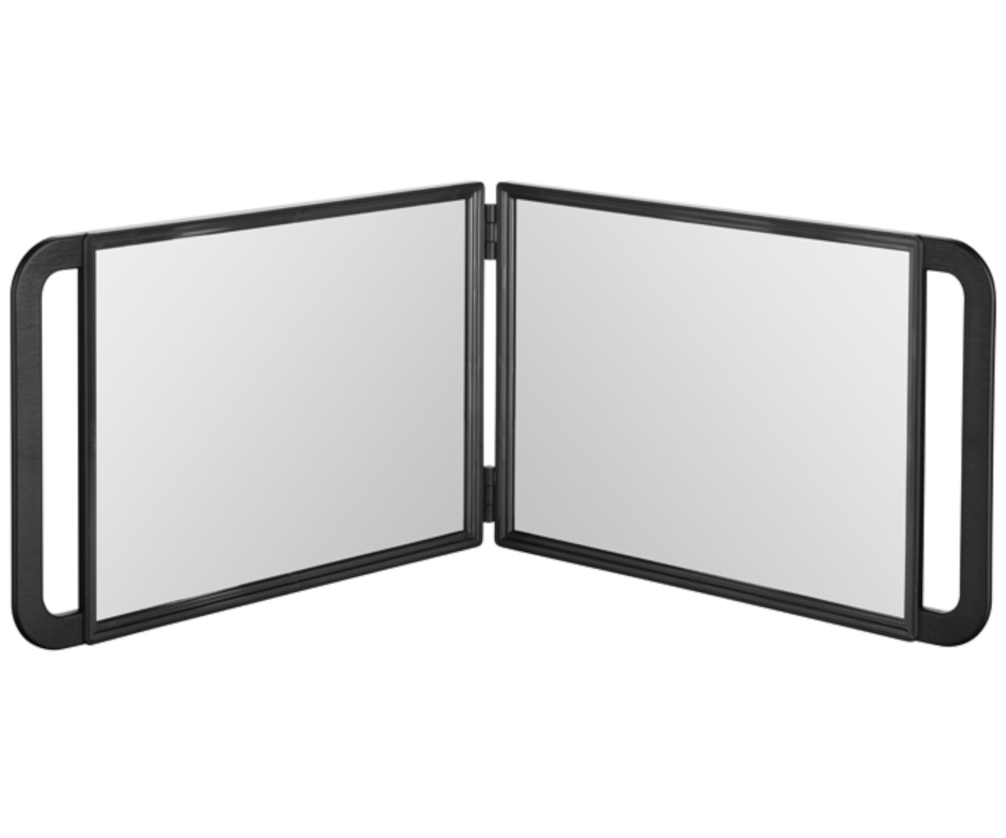 E-shop Dvojité zrkadlo Eurostil Professional - čierne, 36 x 23,5 cm + darček zadarmo