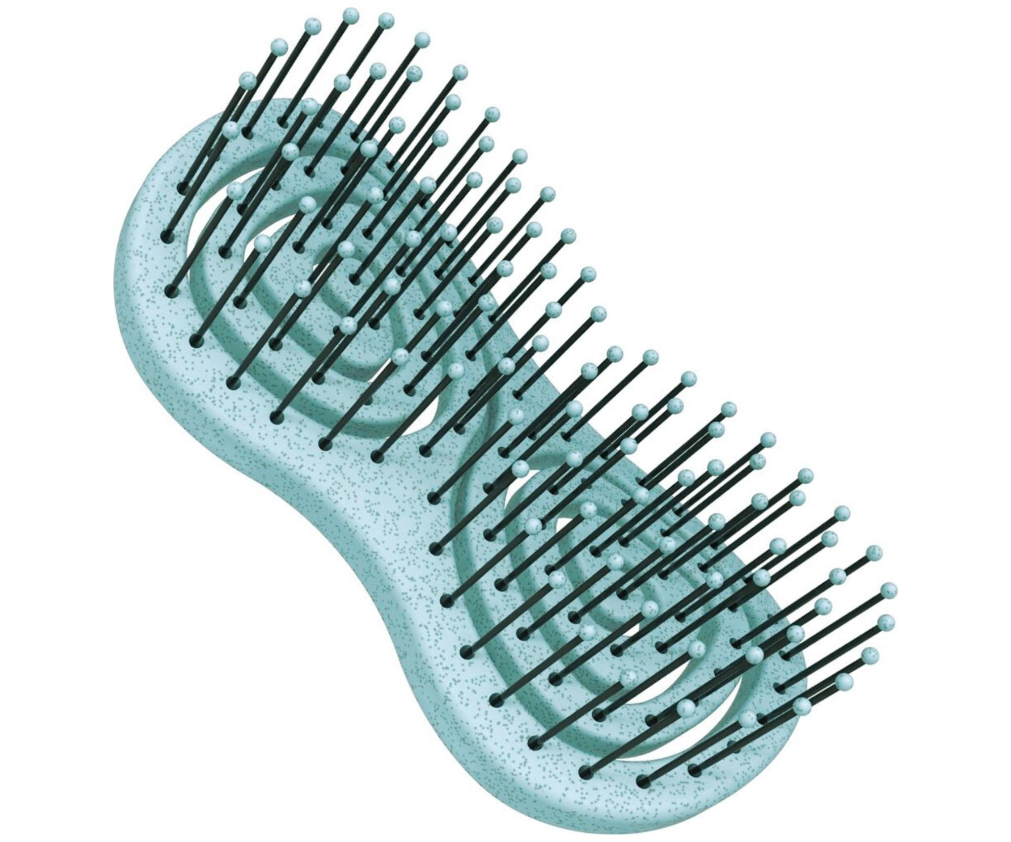E-shop Ekologická kefa na rozčesávanie vlasov Hairway Organica Hair Brush - svetlomodrá (08096-03) + darček zadarmo