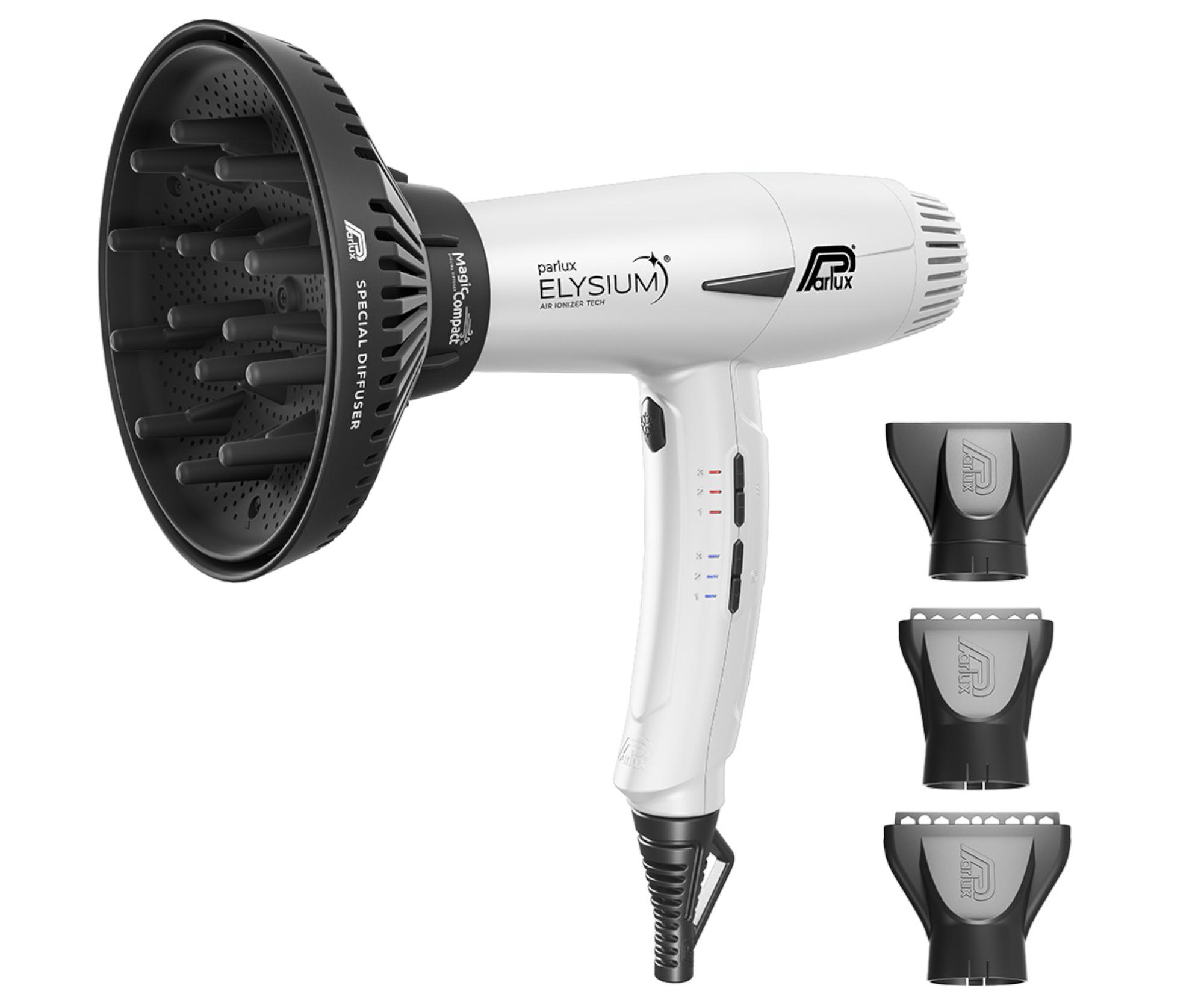E-shop Profesionálny fén na vlasy s difuzérom Parlux Elysium Matt White - 2300 W, matný biely + darček zadarmo