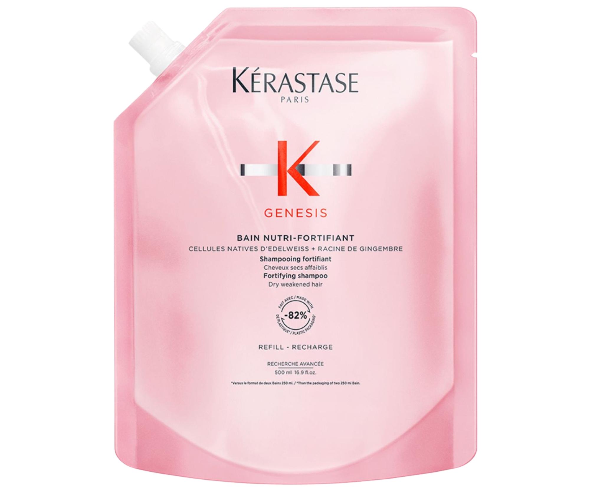 Vyživujúci šampón pre suché vlasy so sklonom k padaniu Kérastase Genesis Bain Nutri-Fortifiant - 500 ml, náhradná náplň + darček zadarmo
