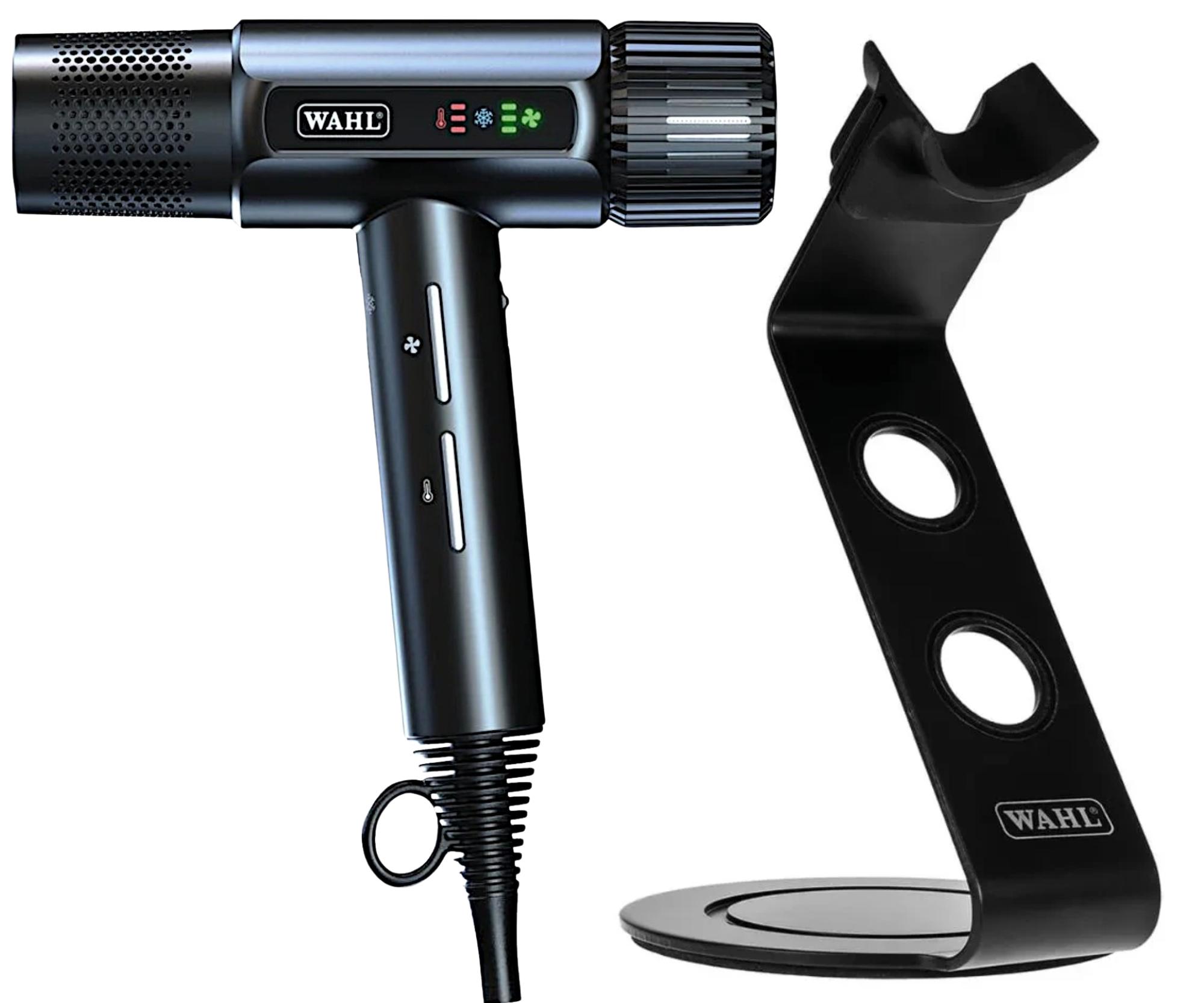 E-shop Profesionálny fén na vlasy Wahl Vanquish 4321-4870 LD190X - 1600 W, čierny + stojan Wahl zadarmo + darček zadarmo