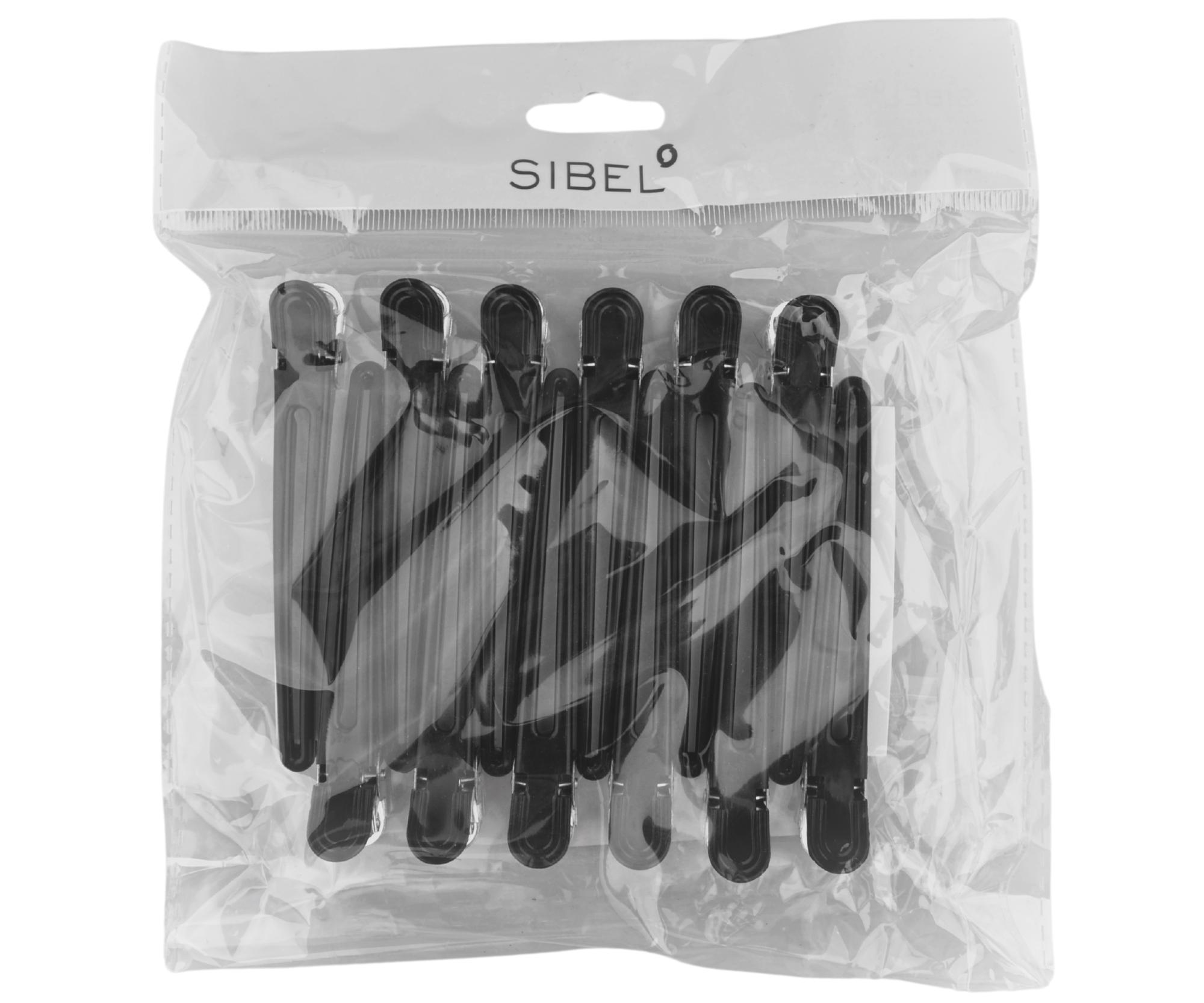 E-shop Klipsy do vlasov Sibel plast/hliník - 10 cm, čierne, 12 ks (934073302) + darček zadarmo