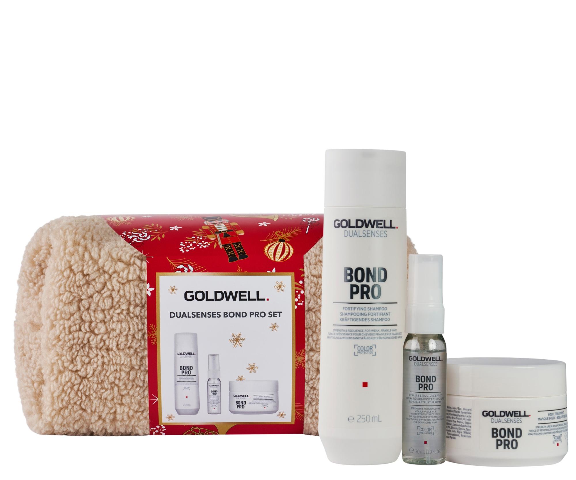 E-shop Darčeková sada na posilnenie vlasov Goldwell Dualsenses Bond Pro Set + kozmetická taštička zadarmo + darček zadarmo
