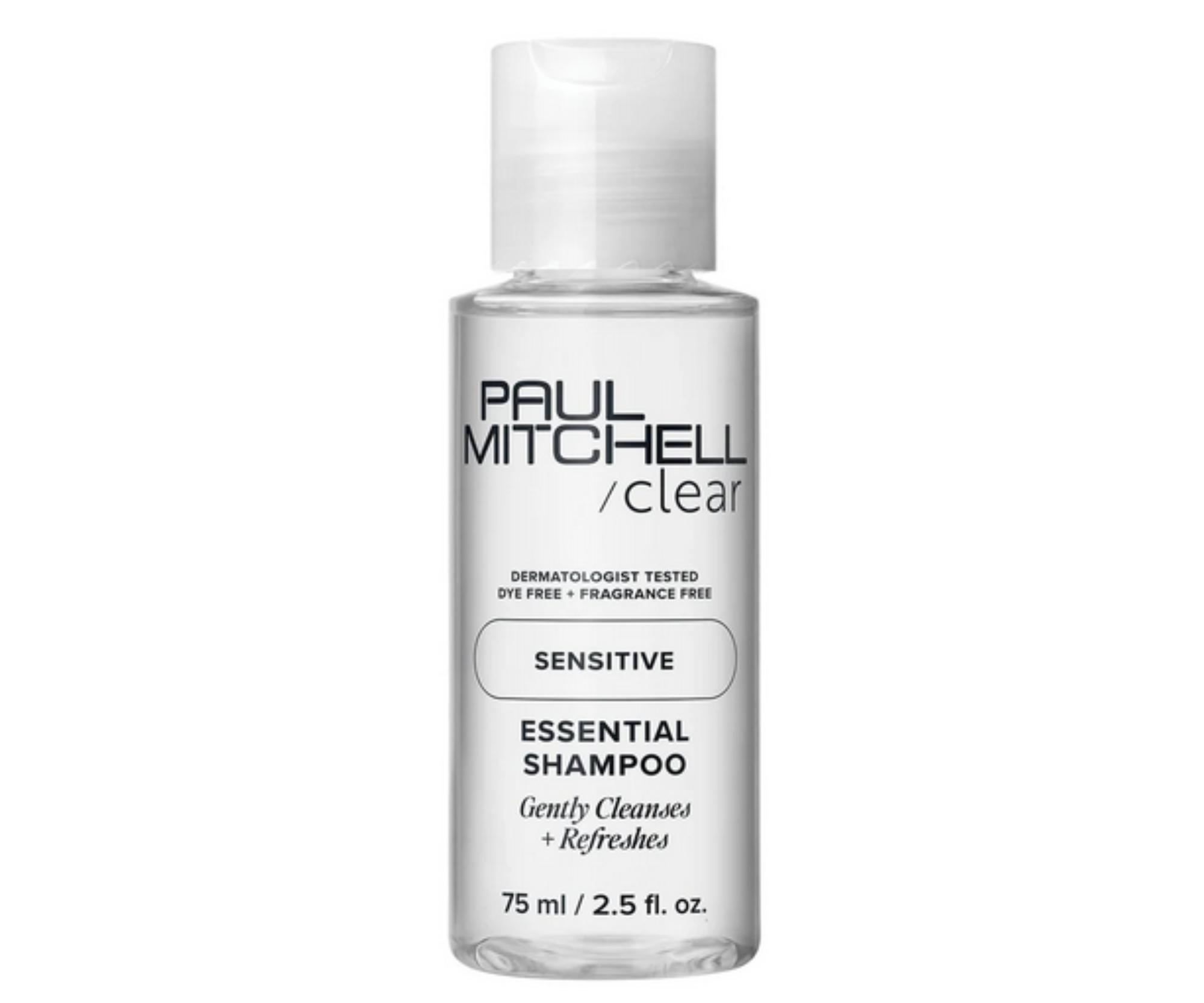 E-shop Jemne čistiaci šampón pre citlivú pokožku hlavy Paul Mitchell Clear Sensitive Essential Shampoo - 75 ml + darček zadarmo