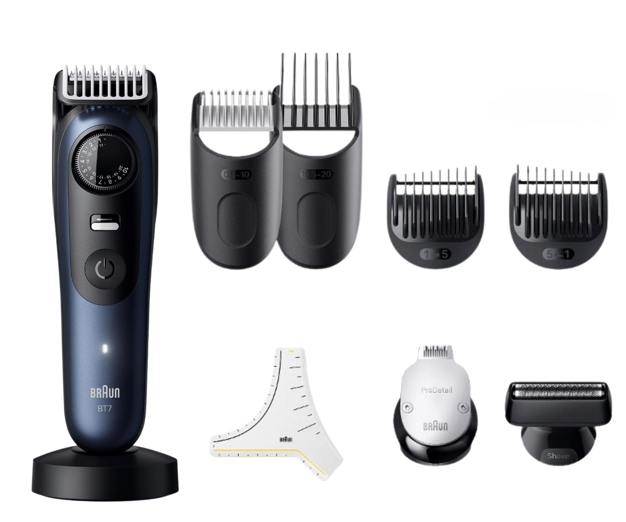 E-shop Zastrihávač fúzov Braun Series 7 BT7540 - modrý + darček zadarmo