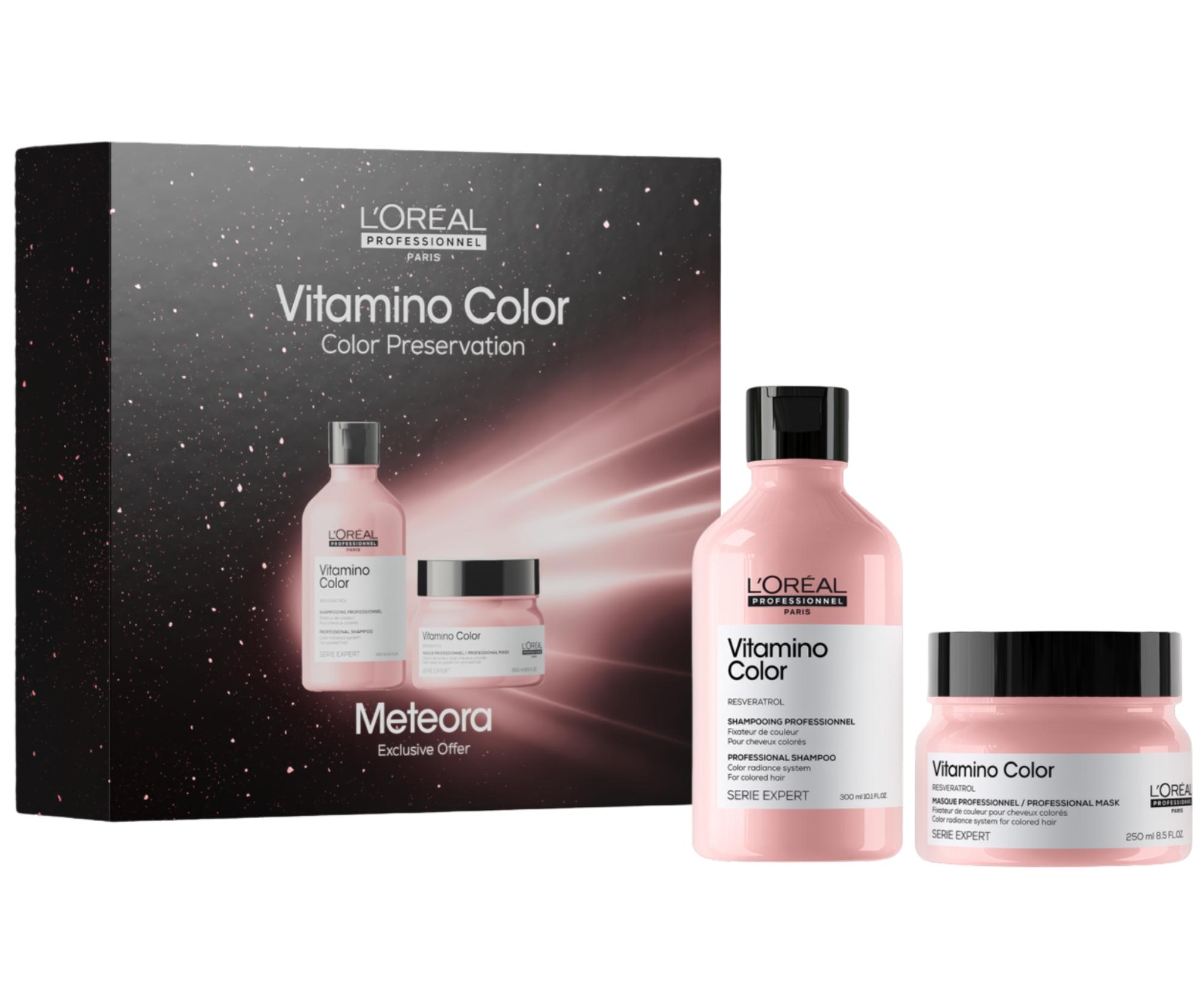 E-shop Darčeková sada pre žiarivú farbu vlasov Loréal Professionnel Serie Expert Vitamino Color Duo Meteora - L’Oréal Professionnel + darček zadarmo