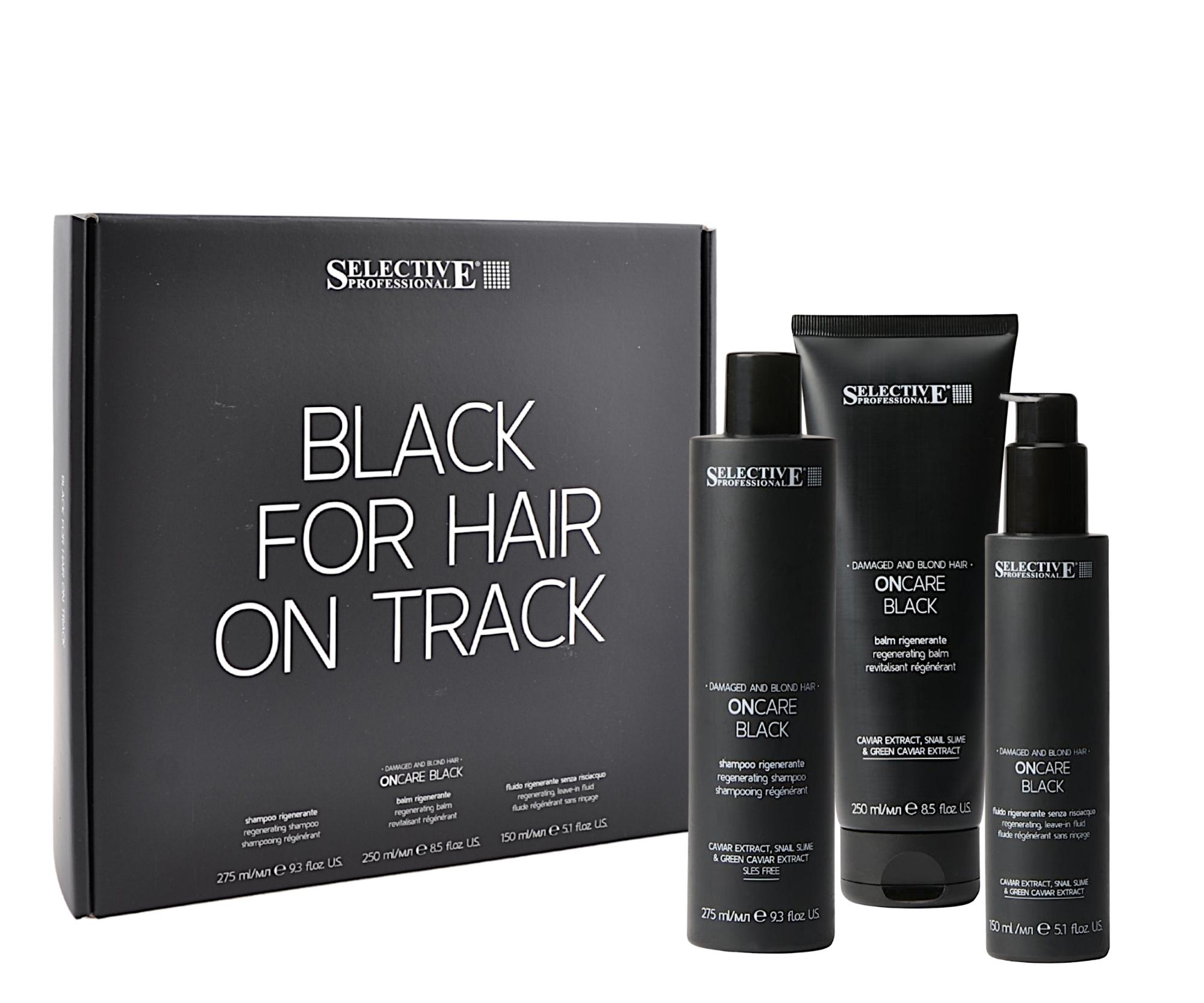 E-shop Darčeková sada na regeneráciu poškodených vlasov Selective Professional OnCare Black Kit + darček zadarmo