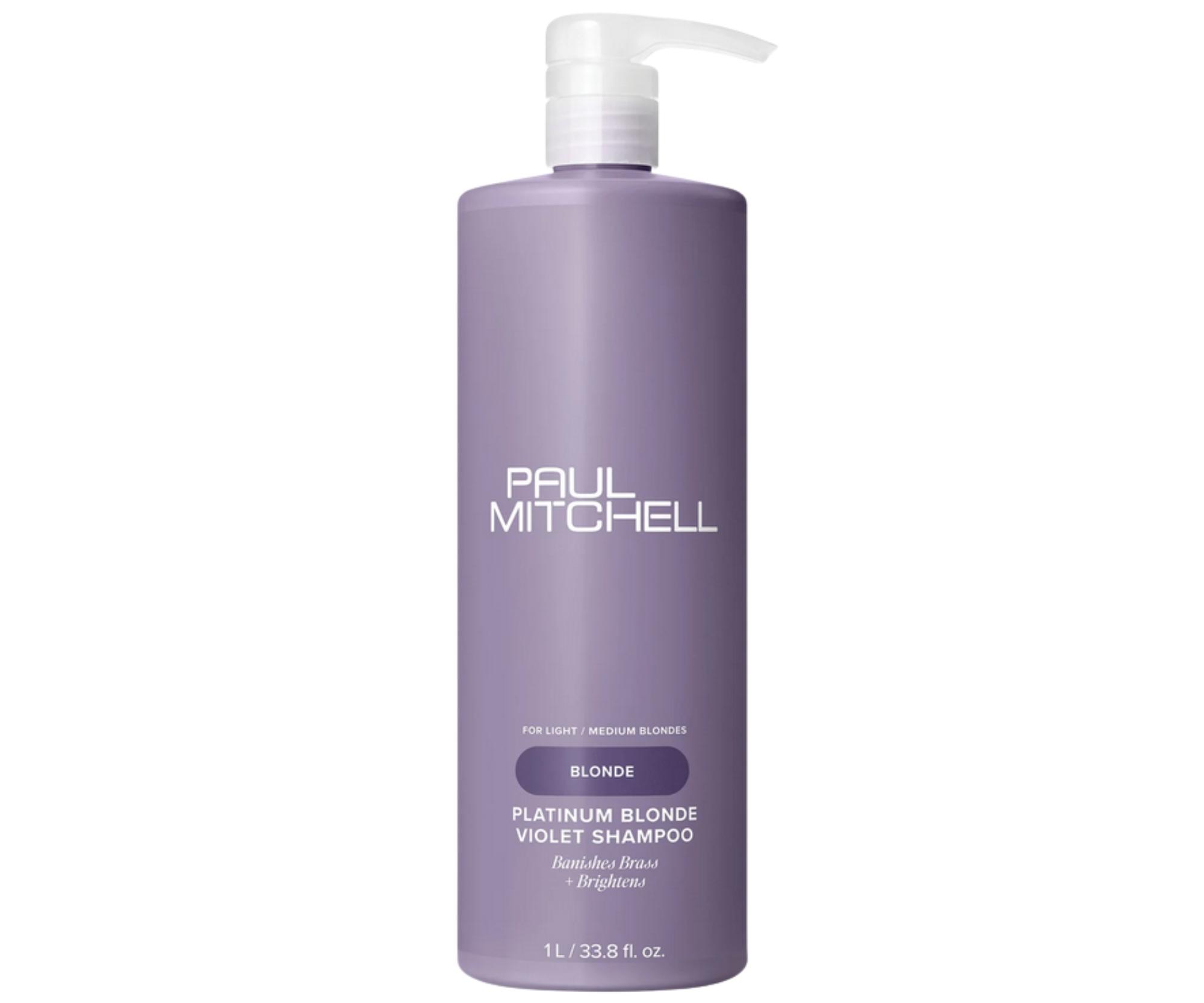E-shop Neutralizačný šampón pre blond a melírované vlasy Paul Mitchell Blonde Platinum Blonde Violet Shampoo - 1000 ml + darček zadarmo