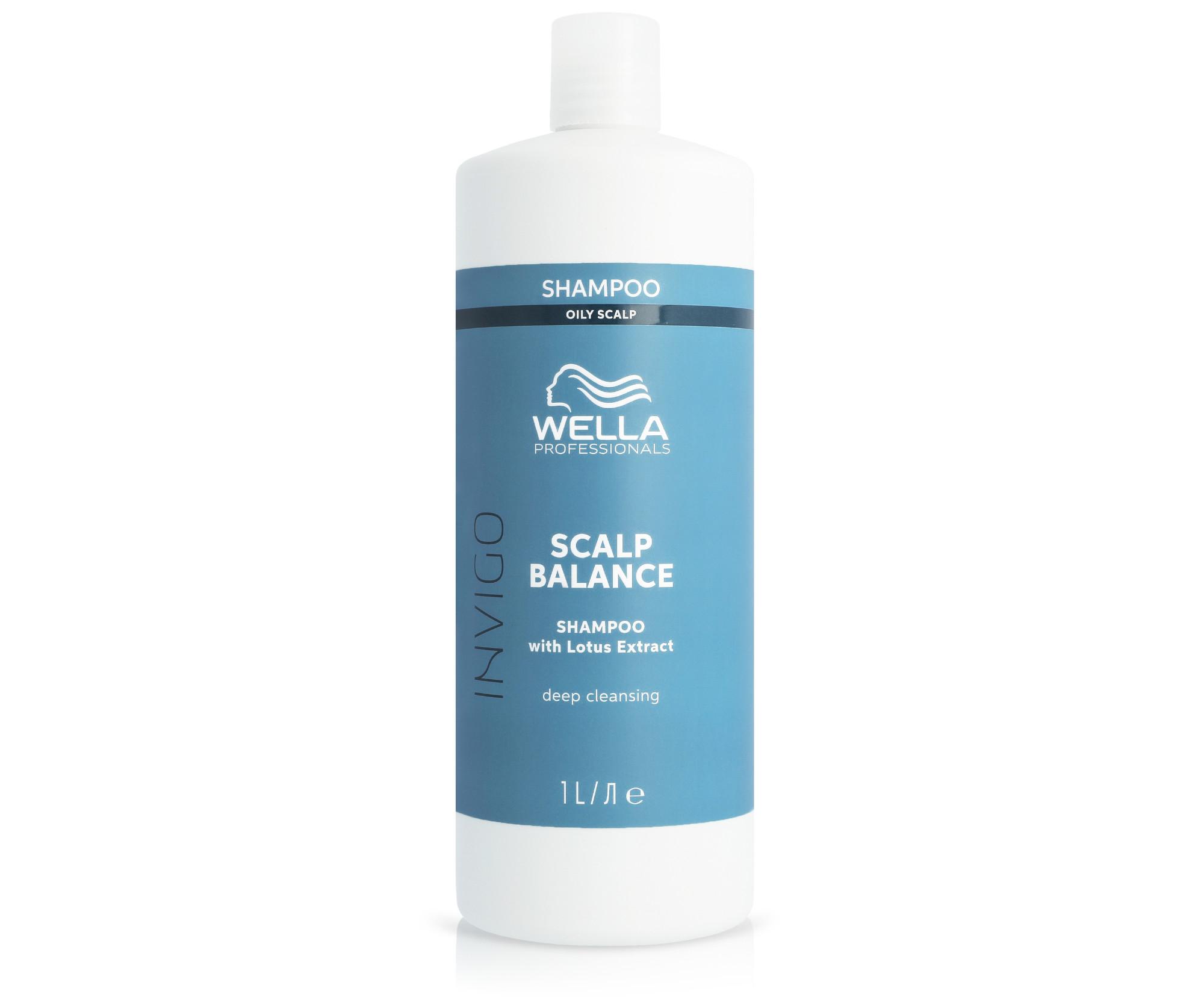 E-shop Hĺbkovo čistiaci šampón Wella Professionals Invigo Scalp Balance Shampoo Oily Scalp - 1000 ml (99350169998) + darček zadarmo