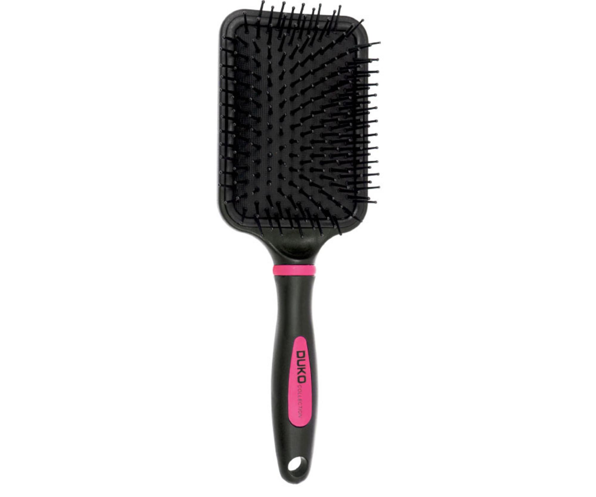 E-shop Plochá kefa na rozčesávanie vlasov so vzduchovým vankúšom Duko Fuchsia - 8,5 x 25,5 cm (8298Li) + darček zadarmo