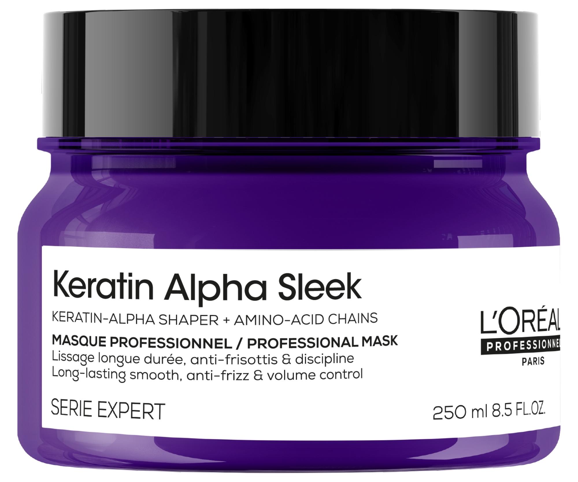 E-shop Maska pre uhladenie krepatých vlasov Loréal Professionnel Serie Expert Keratin Alpha Sleek - 250 ml - L’Oréal Professionnel + darček zadarmo