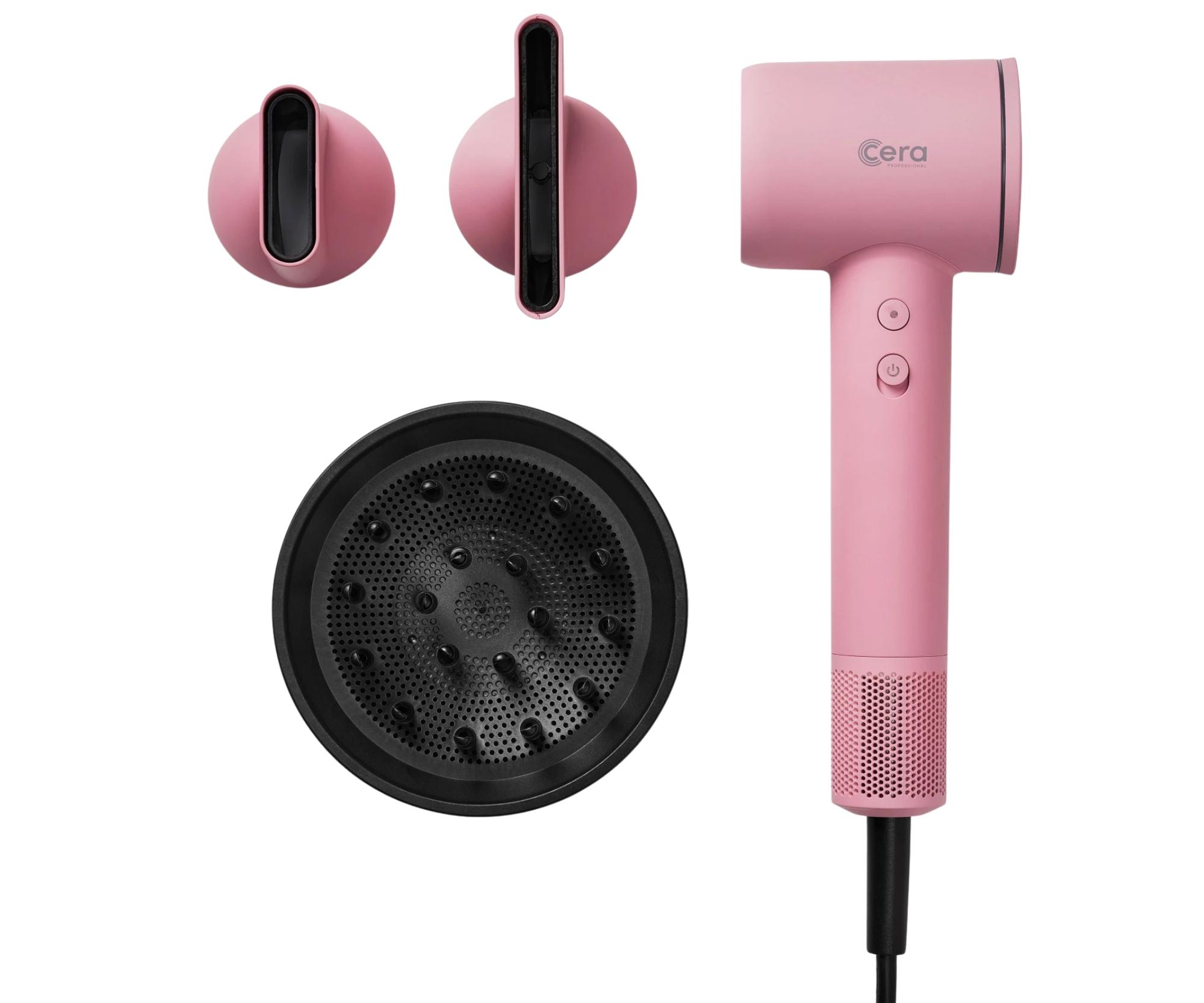 E-shop Profesionálny fén na vlasy Cera Pro BLDC Dryer - 1600 W, matný ružový (42654) + darček zadarmo
