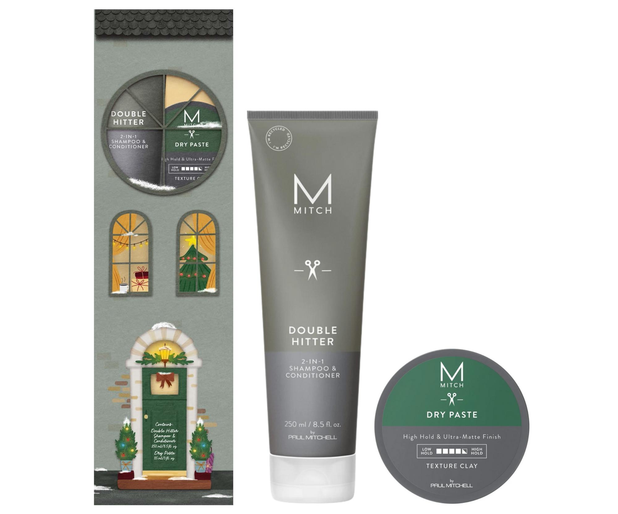 E-shop Pánska darčeková sada na starostlivosť a styling vlasov Paul Mitchell Mitch Wash a Style Double Duo + darček zadarmo