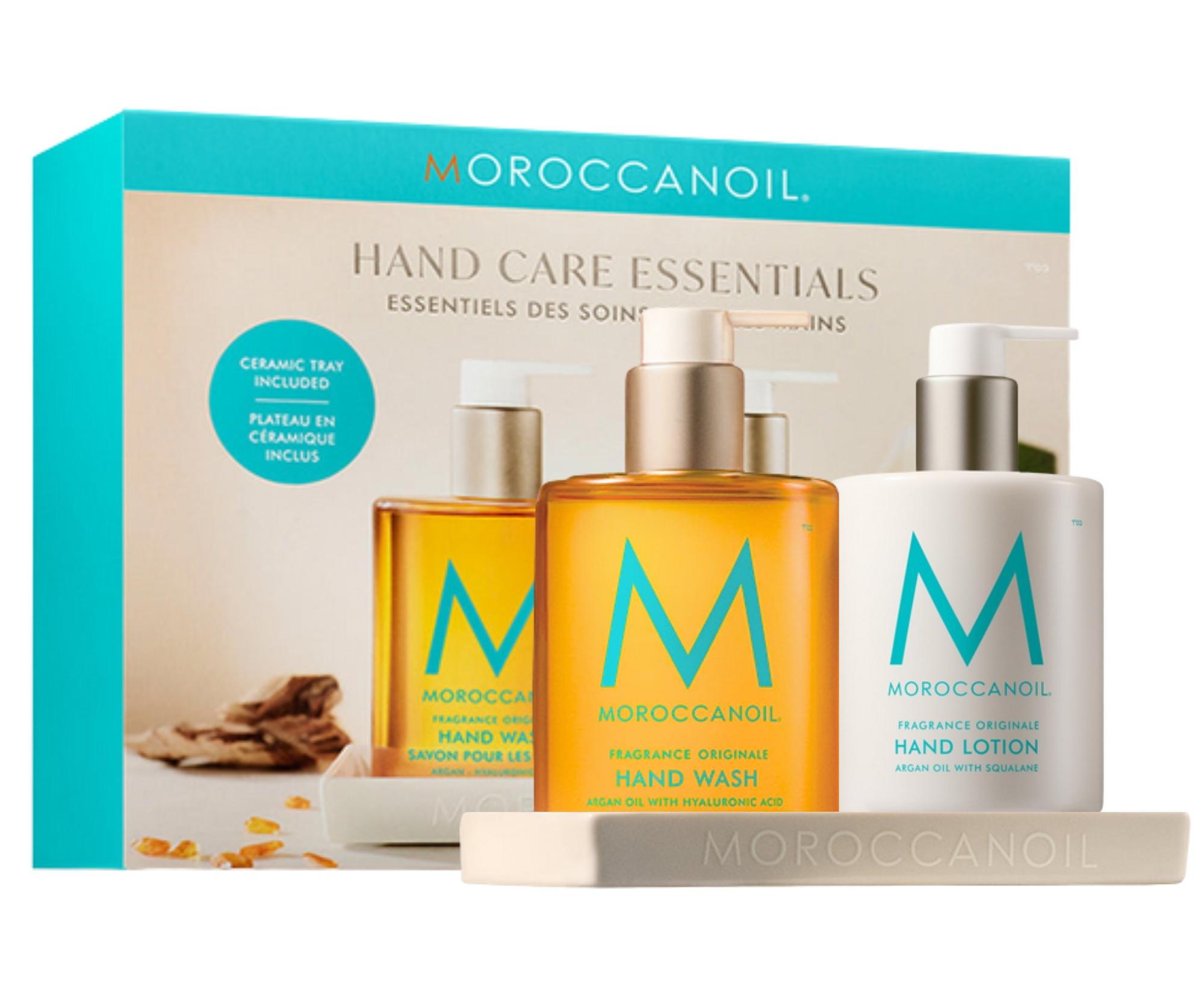 E-shop Darčeková sada pre starostlivosť o ruky Moroccanoil Hand Care Essentials + podtácok Moroccanoil zdarma + darček zadarmo