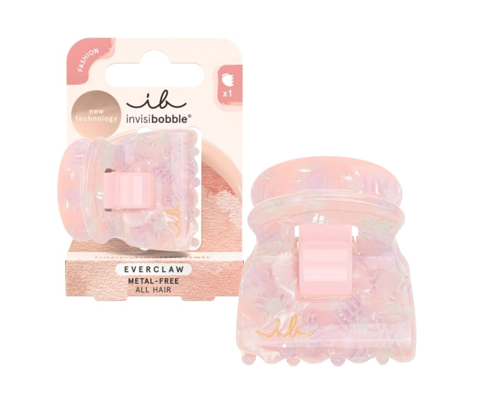 Škripec do vlasov Invisibobble Everclaw S Lavender Haze - mramorový ružový + darček zadarmo