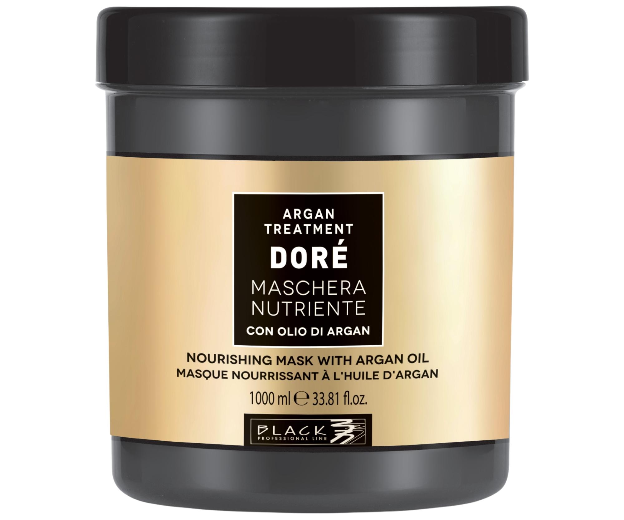 E-shop Vyživujúca maska a #8203; a #8203;pre suché a lámavé vlasy Black Professional Doré Argan Treatment Mask - 1000 ml (102030) + darček zadarmo