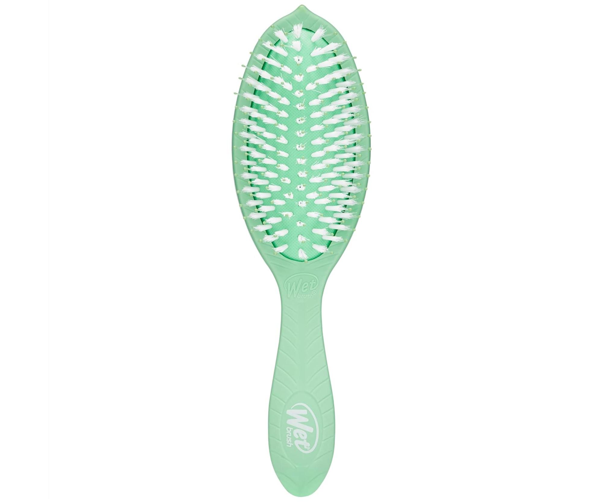 E-shop Kefa na rozčesávanie vlasov s prímesou čajovníkového oleja Wet Brush Go Green Treatment a Shine Brush - zelená + darček zadarmo