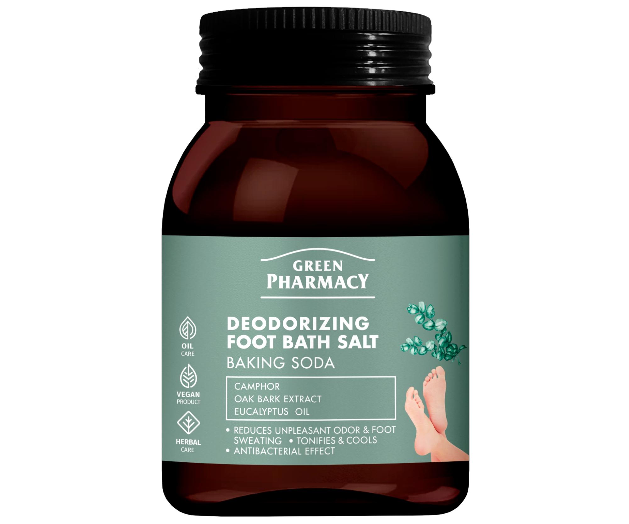 E-shop Kúpeľová soľ na nohy s dezodoračným účinkom Green Pharmacy Deodorizing Foot Bath Salt - 400 g