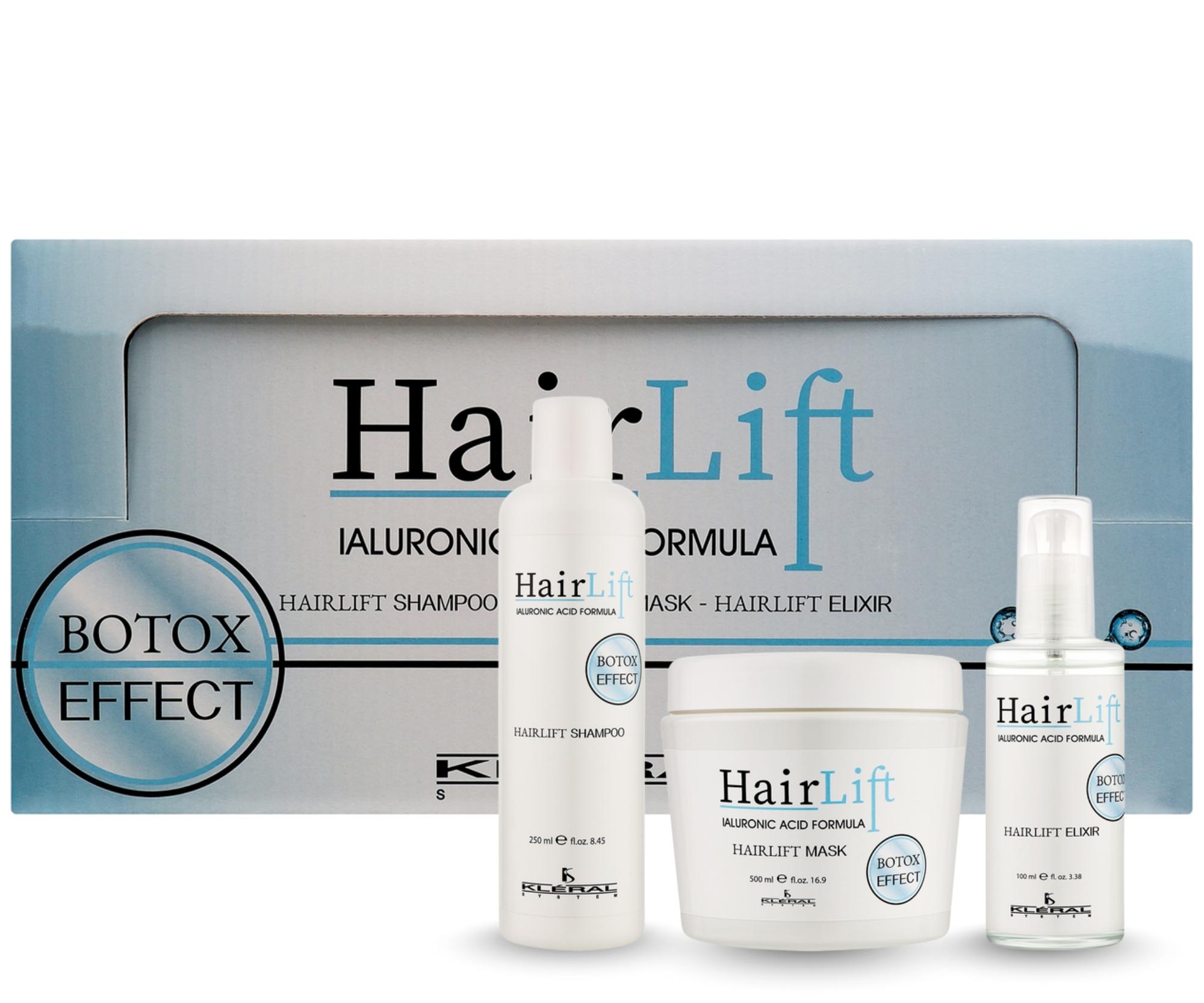 E-shop Súprava na zväčšenie objemu jemných, zrelých a oslabených vlasov Kléral HairLift Botox Effect Kit + darček zadarmo
