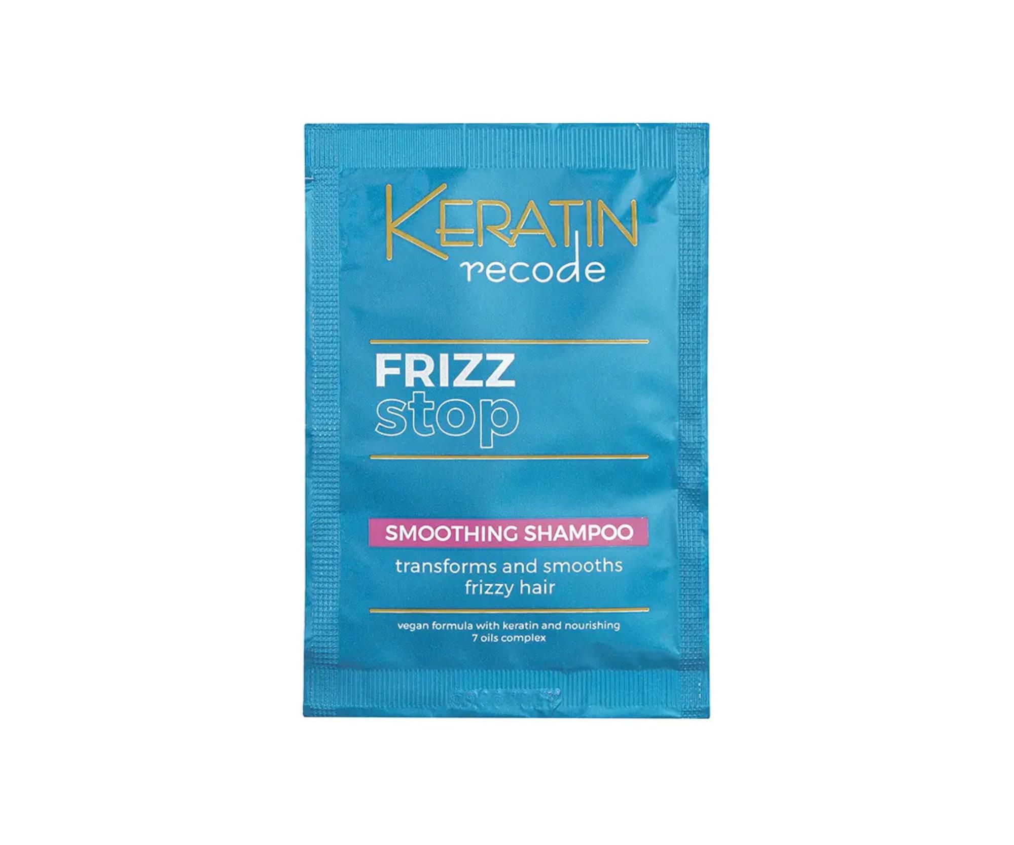 E-shop Šampón pre krepaté a nepoddajné vlasy Subrina Professional Keratin Recode Frizz Stop - 10 ml (060868)