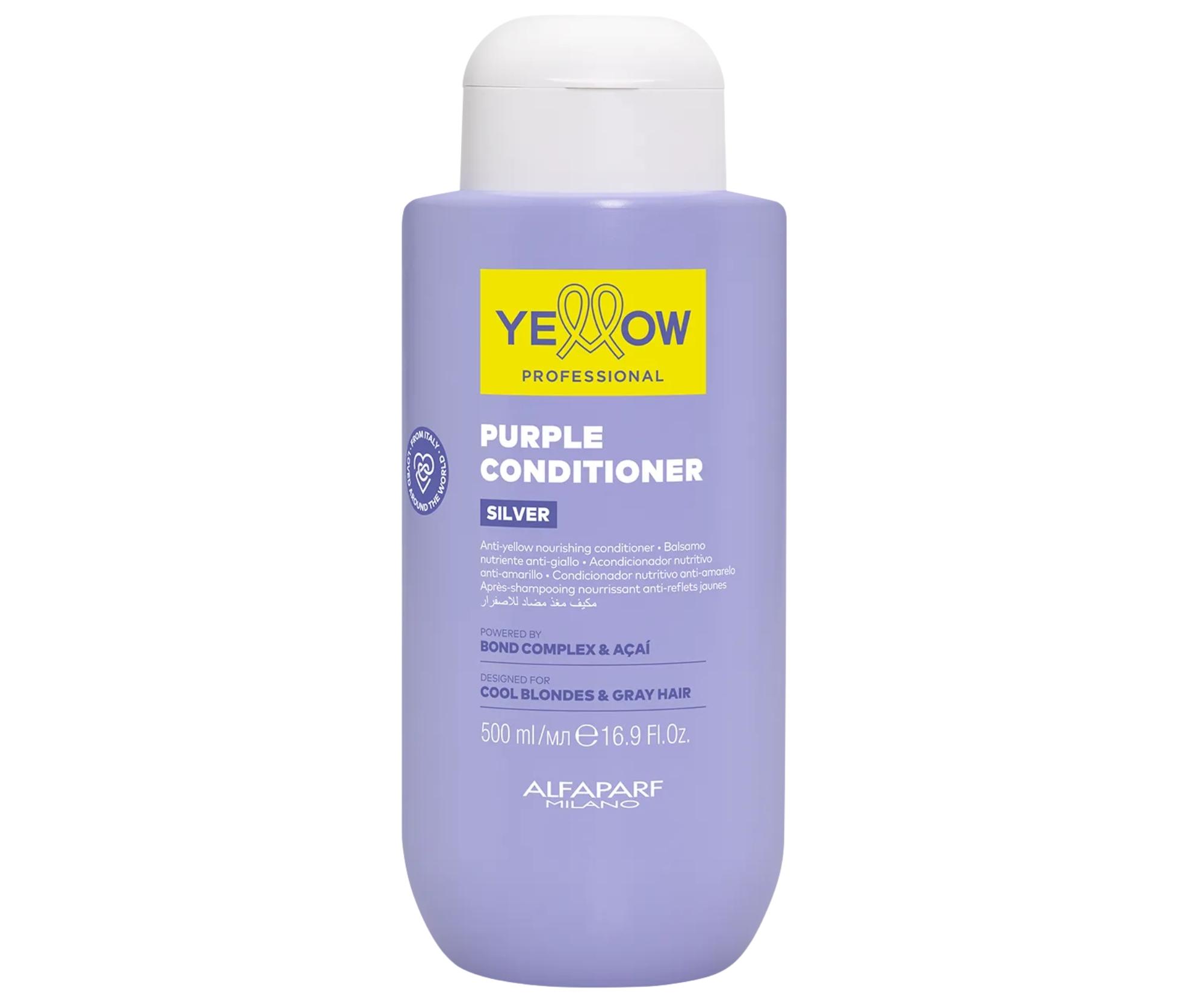 E-shop Kondicionér pre neutralizáciu žltých tónov Yellow Professional Silver Purple Conditioner - 500 ml + darček zadarmo