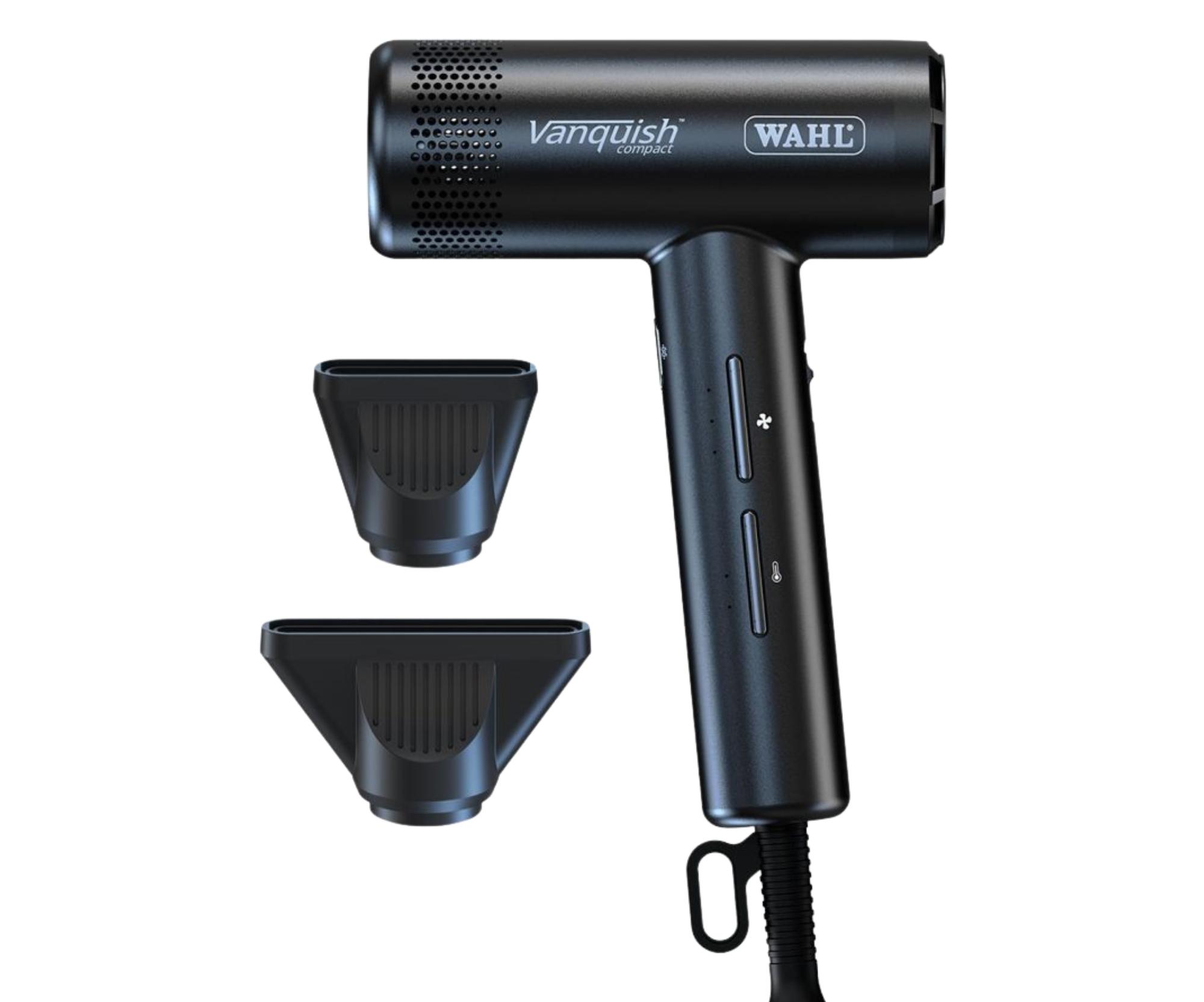 E-shop Kompaktný profesionálny fén na vlasy Wahl Vanquish Compact 4322-0470 - 1600 W, čierny + darček zadarmo