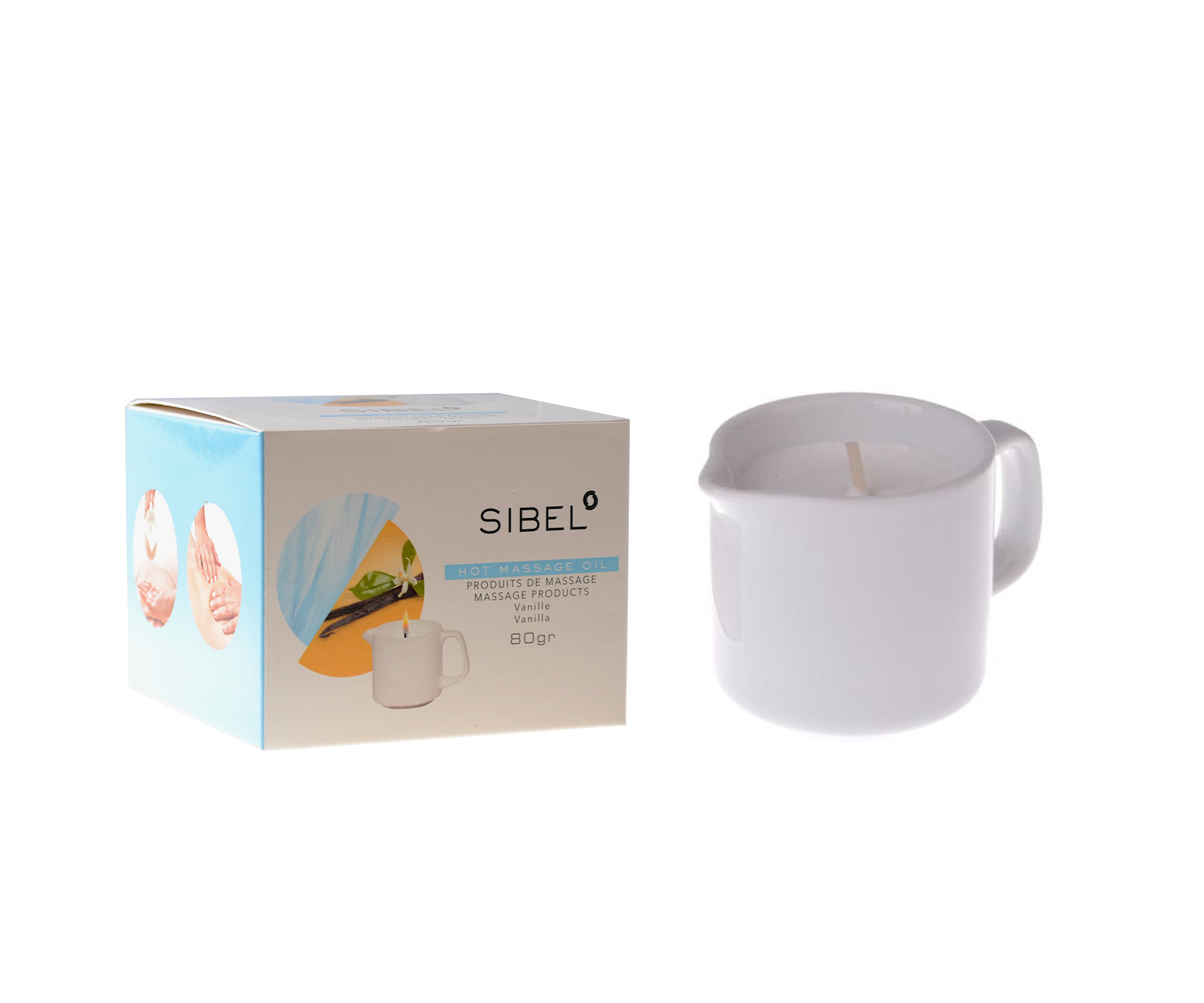 E-shop Horúci masážny olej Sibel Massage - vanilka 80 g (7410708) + darček zadarmo