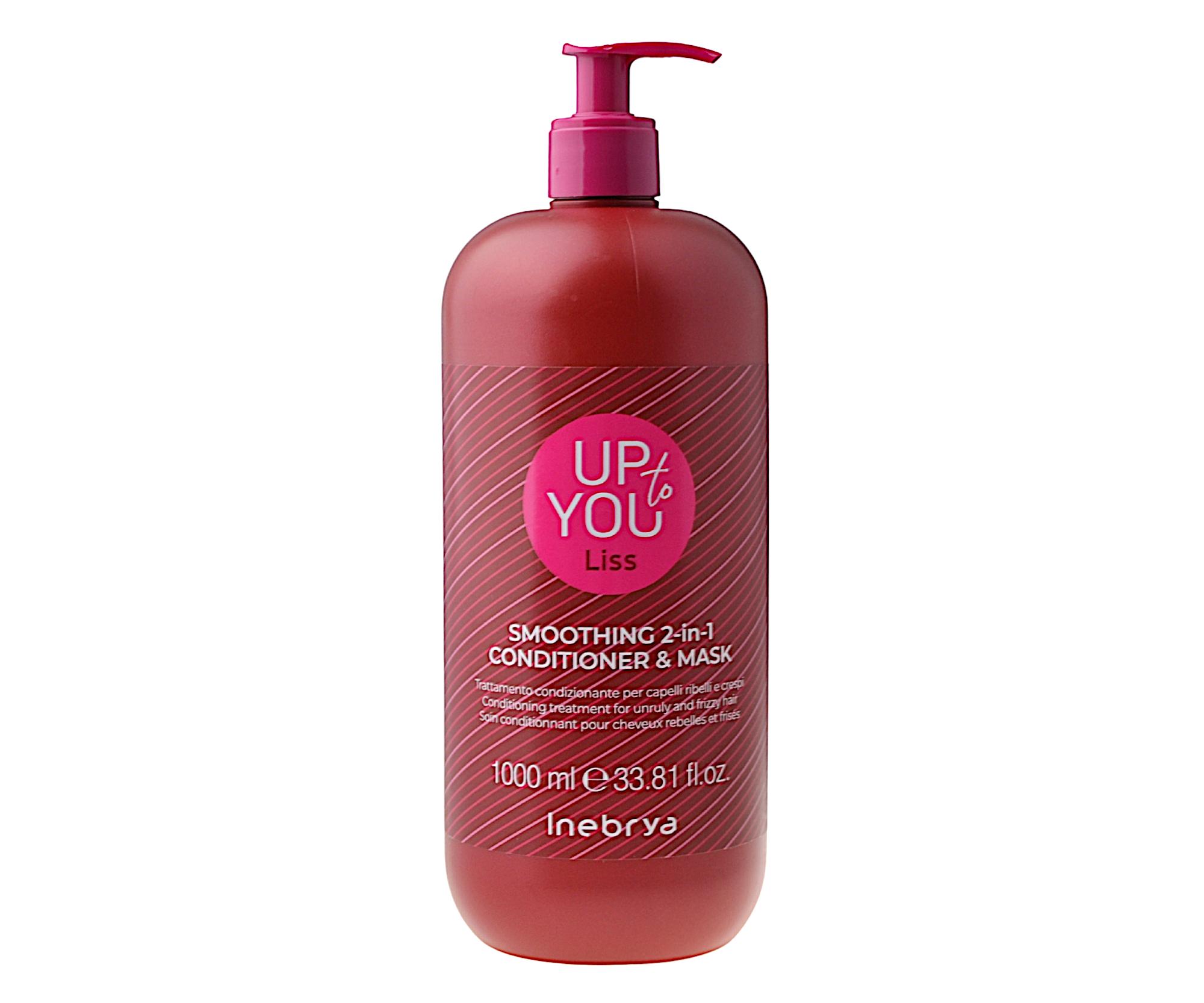 E-shop Uhladzujúca a ošetrujúca kúra pre nepoddajné a krepaté vlasy Inebrya Up to You Liss Smoothing 2in1 Conditioner a Mask - 1000 ml + darček zadarmo